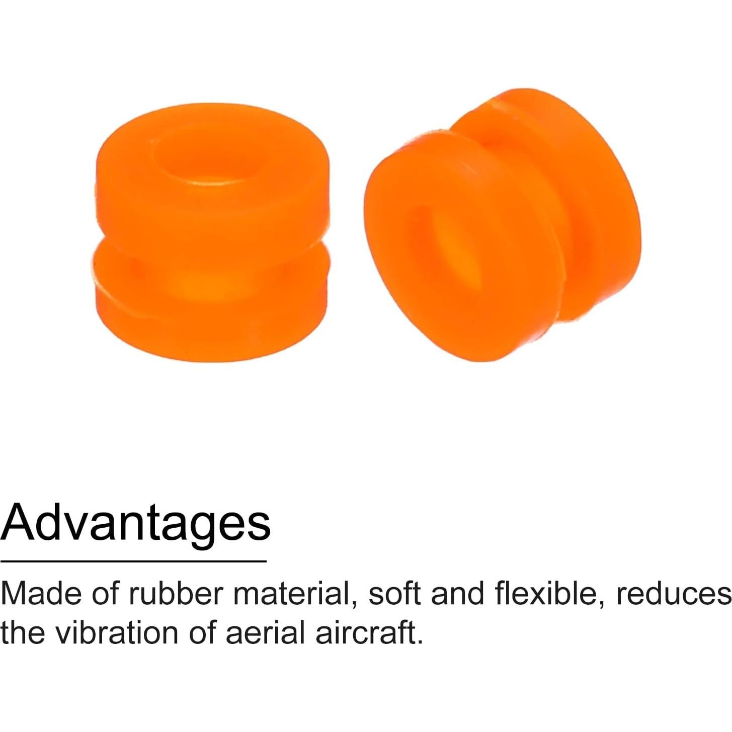 Bolas de Goma Antivibración MECCANIXITY 24 Piezas Naranja