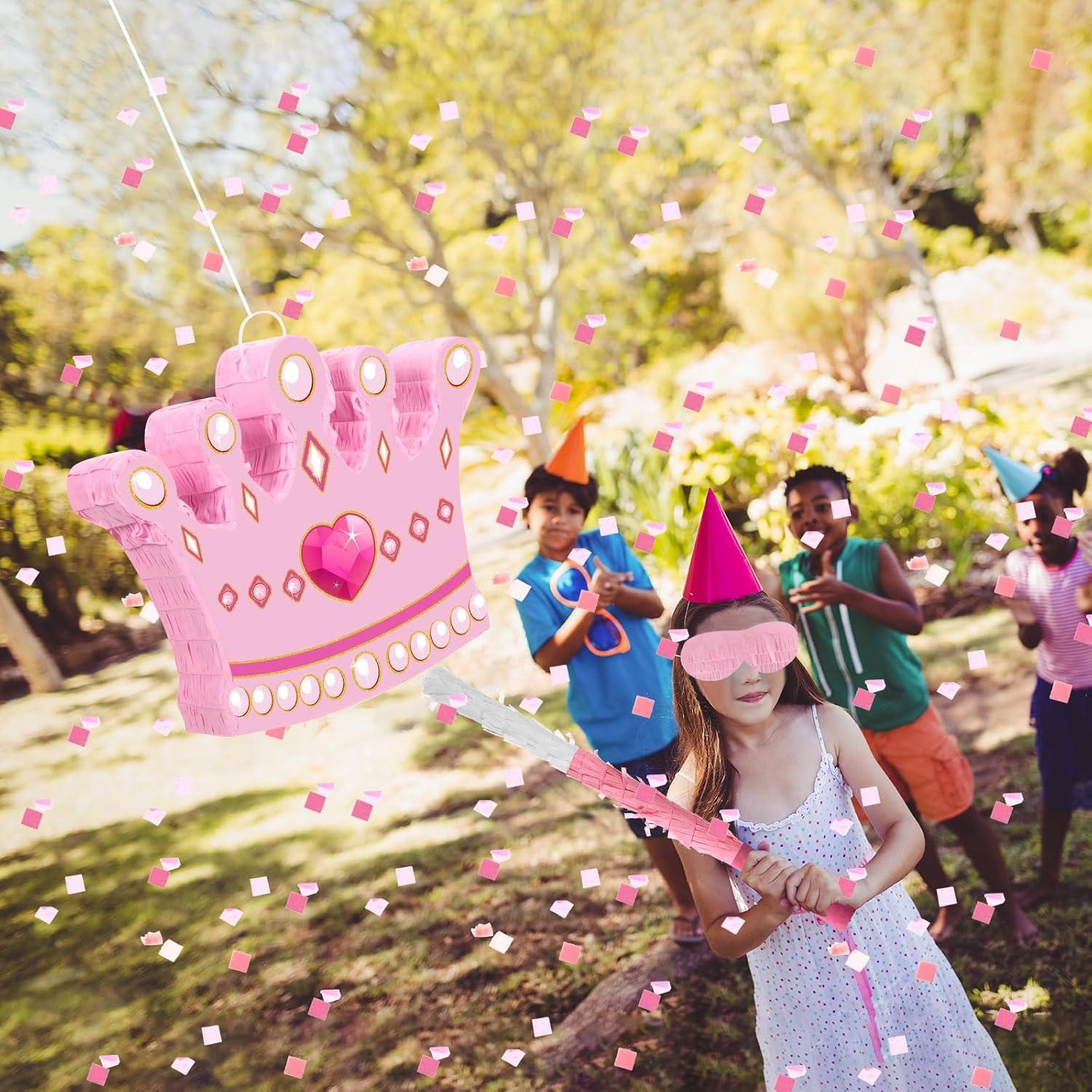 Piñata de Corona de Princesa Threan con Palo y Máscara 41x31.9cm