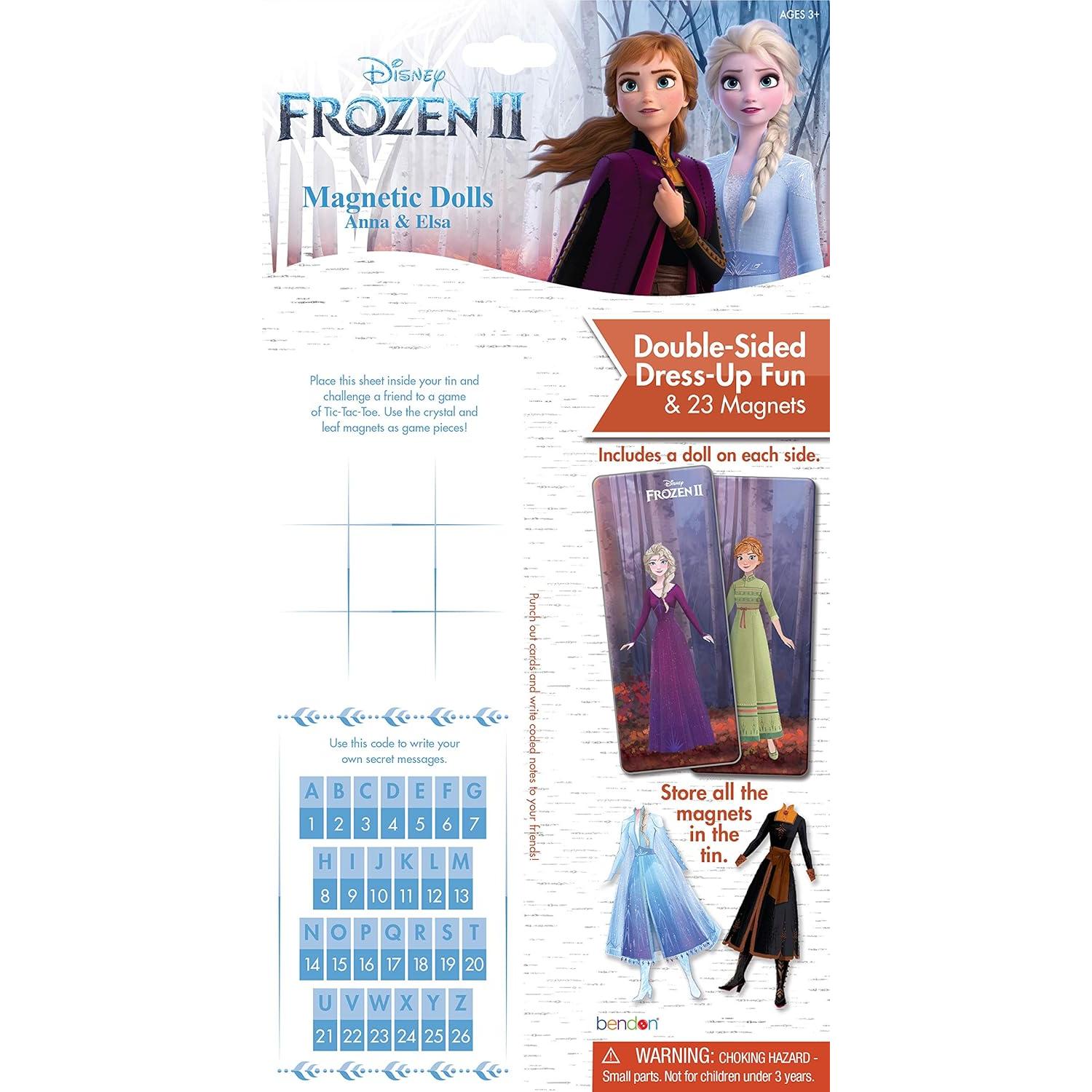 Lata de Muñecas Magnéticas Disney Frozen 2 Anna y Elsa 23 Piezas