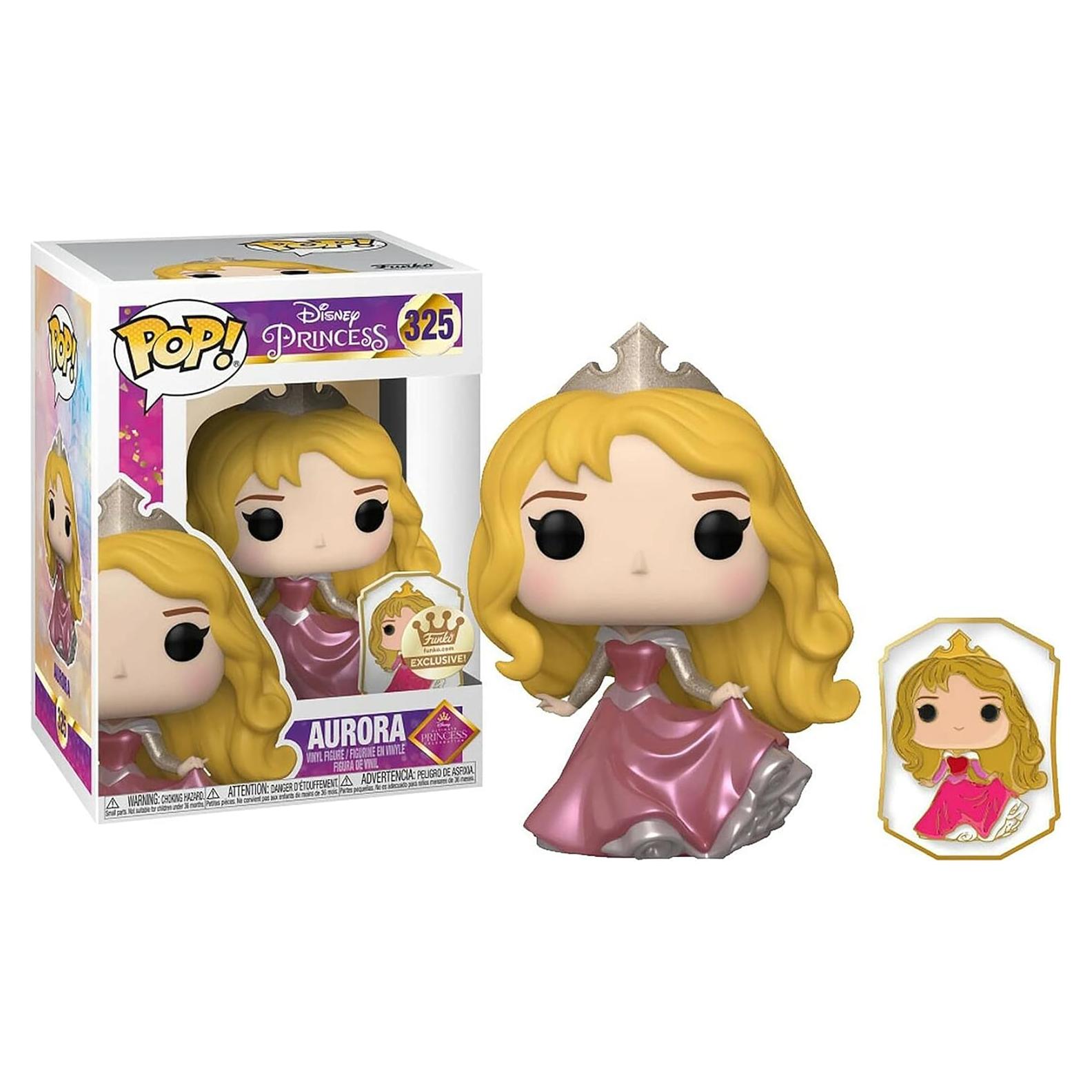 Figura de Vinilo Funko POP Disney Aurora con Pin 10.16 cm