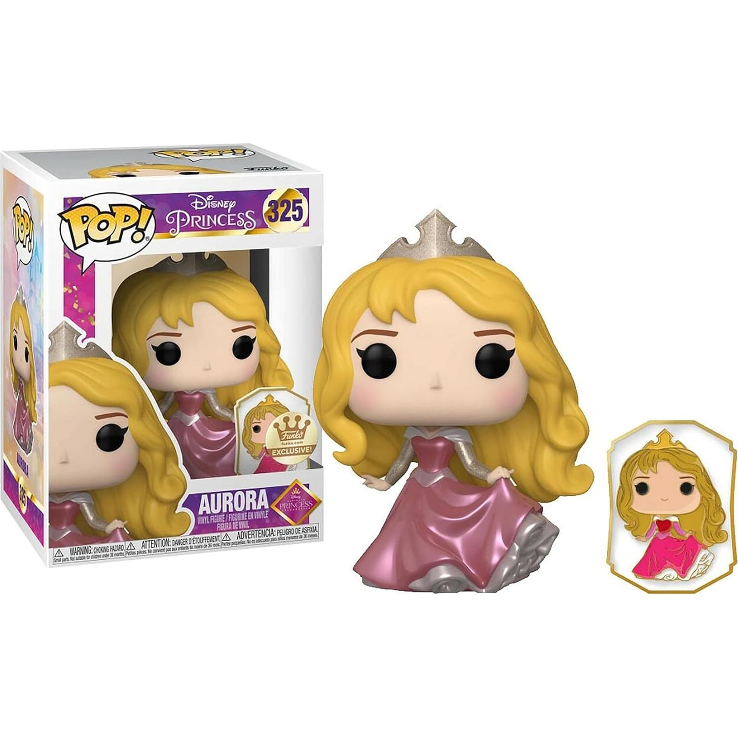 Figura de Vinilo Funko POP Disney Aurora con Pin 10.16 cm