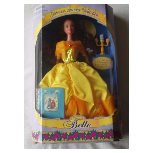 Muñeca Belle Disney Barbie 33.5 cm con vestido amarillo