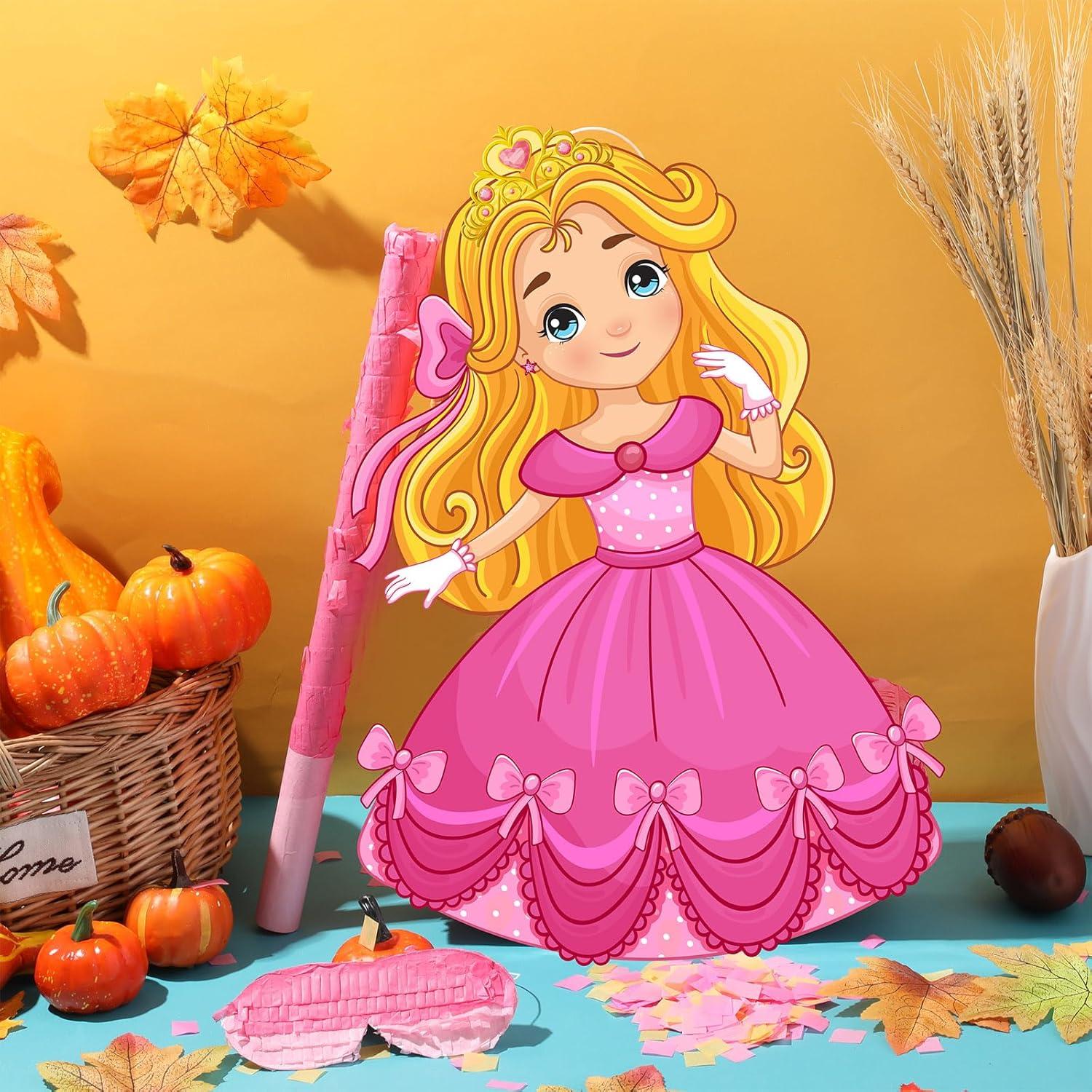 Conjunto Fiesta Princesa Threan - Piñata, Bastón, Máscara, Confeti