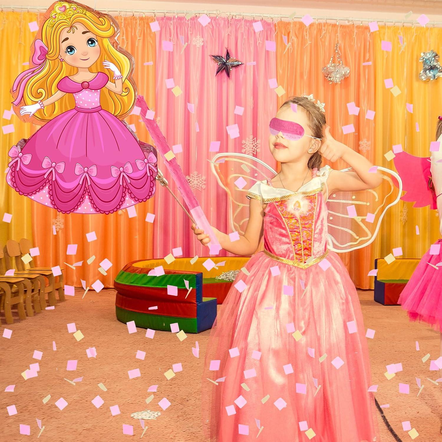 Conjunto Fiesta Princesa Threan - Piñata, Bastón, Máscara, Confeti