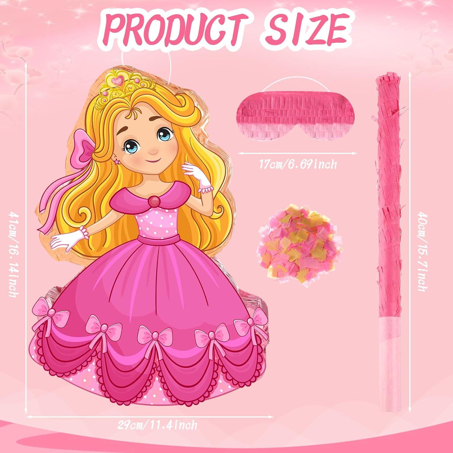 Conjunto Fiesta Princesa Threan - Piñata, Bastón, Máscara, Confeti