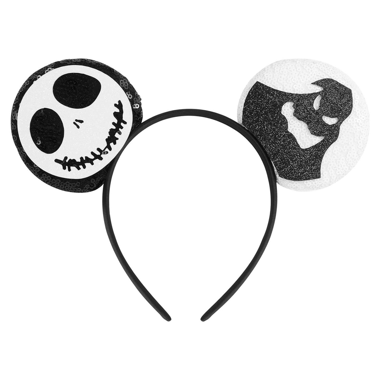 Diadema de orejas de ratón brillante YUNISS para Halloween