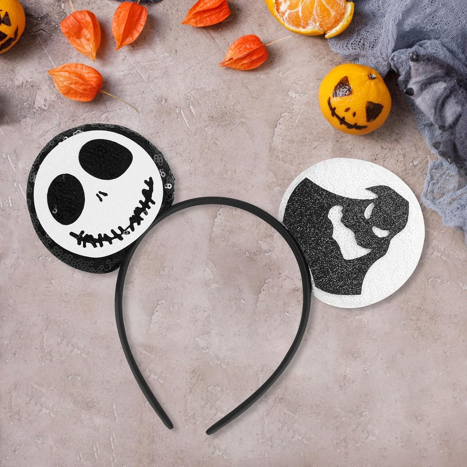 Diadema de orejas de ratón brillante YUNISS para Halloween
