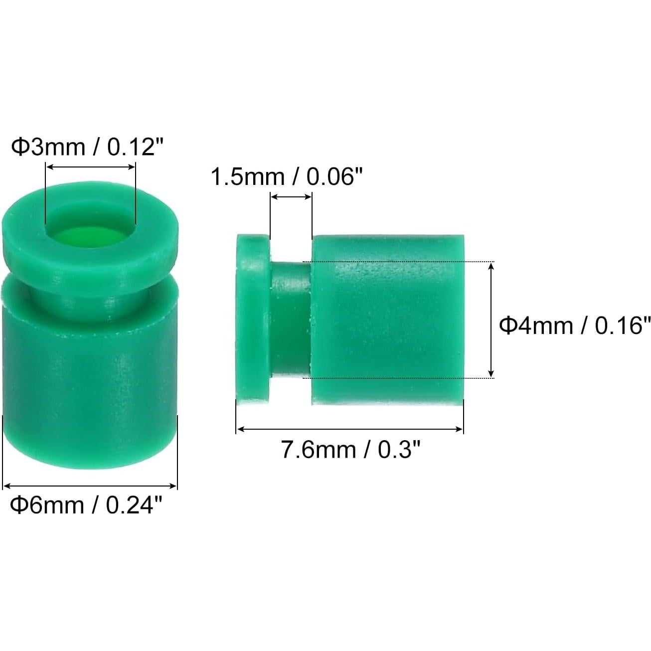 Bolas de Goma Antivibración MECCANIXITY 4.6mm Verde 12pcs
