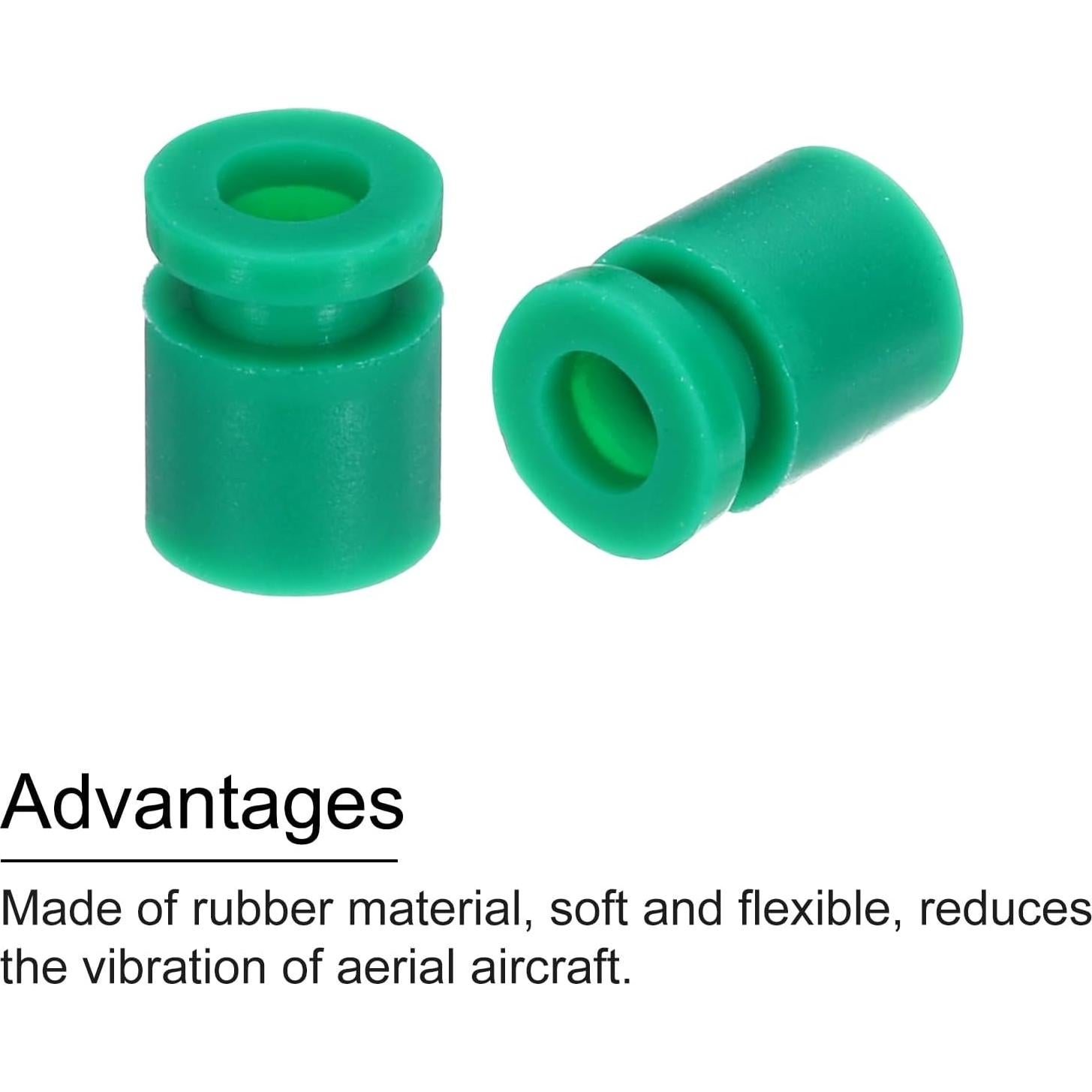 Bolas de Goma Antivibración MECCANIXITY 4.6mm Verde 12pcs