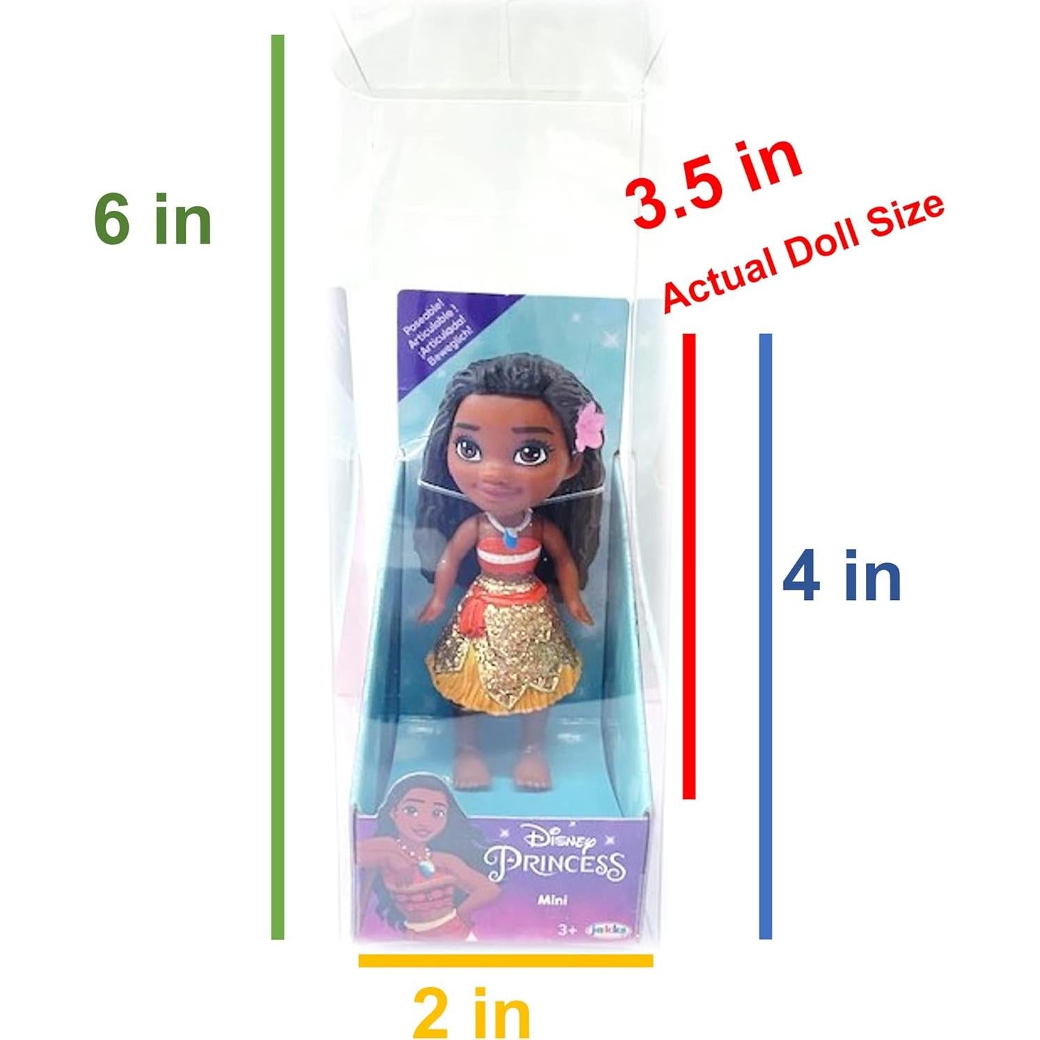 Muñeca Mini Poseable Princesa Disney Moana 8.9 cm