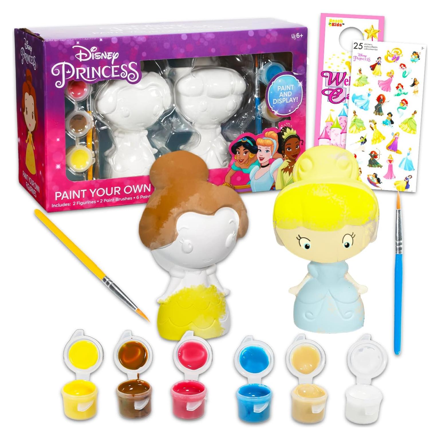 Kit de Pintura DIY Princesas Disney - 2 Figuras + 6 Pinturas