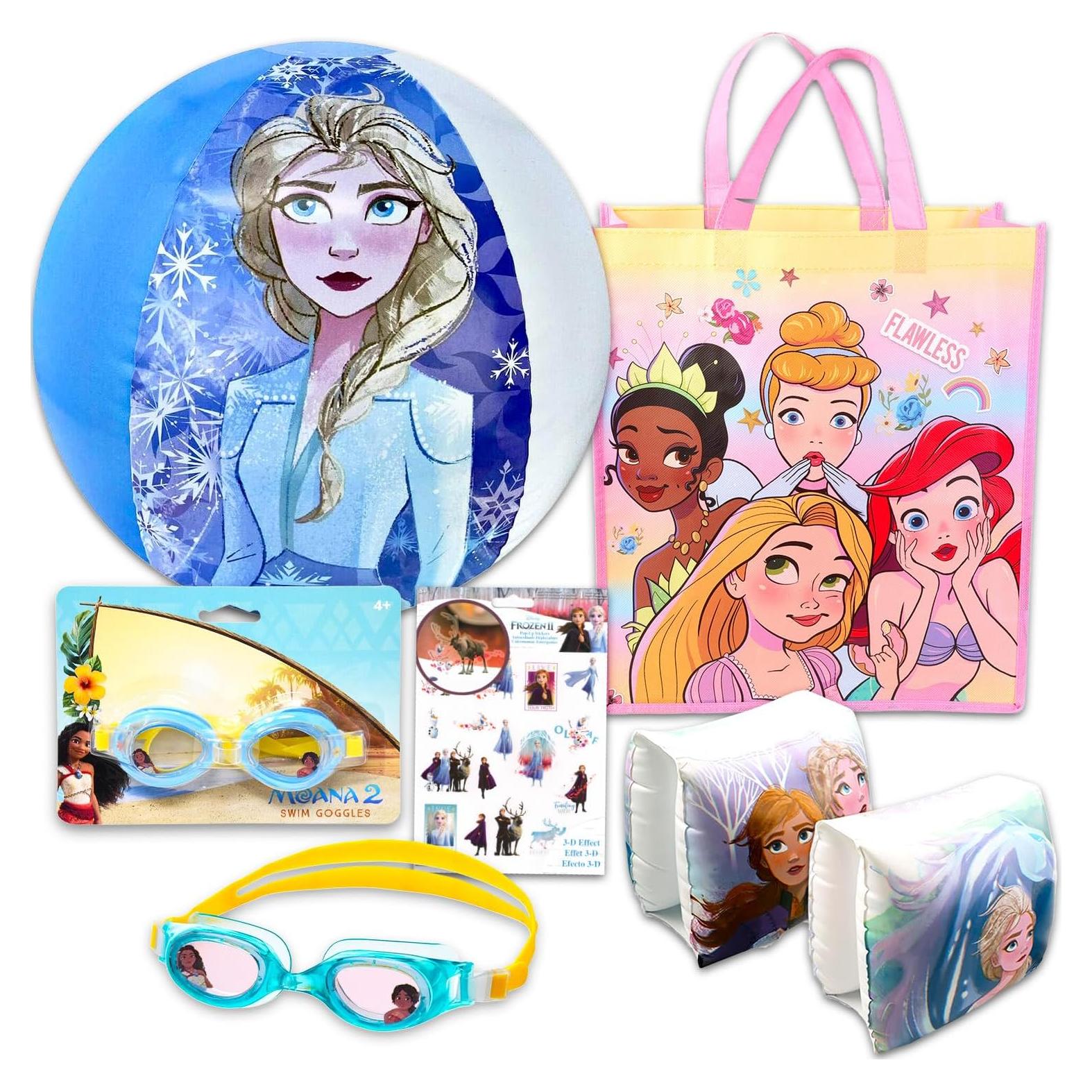 Conjunto de Playa Disney Frozen para Niños - Pelota, Gafas y Flotadores