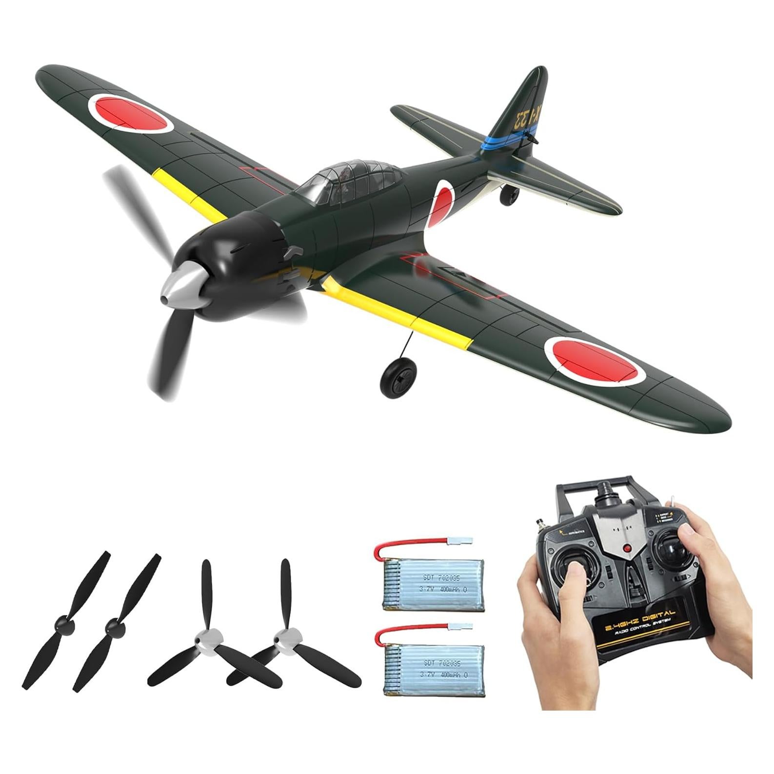 Avión RC RCSHOBBY Caza Zero 2.4GHz Estabilizador 6 Ejes