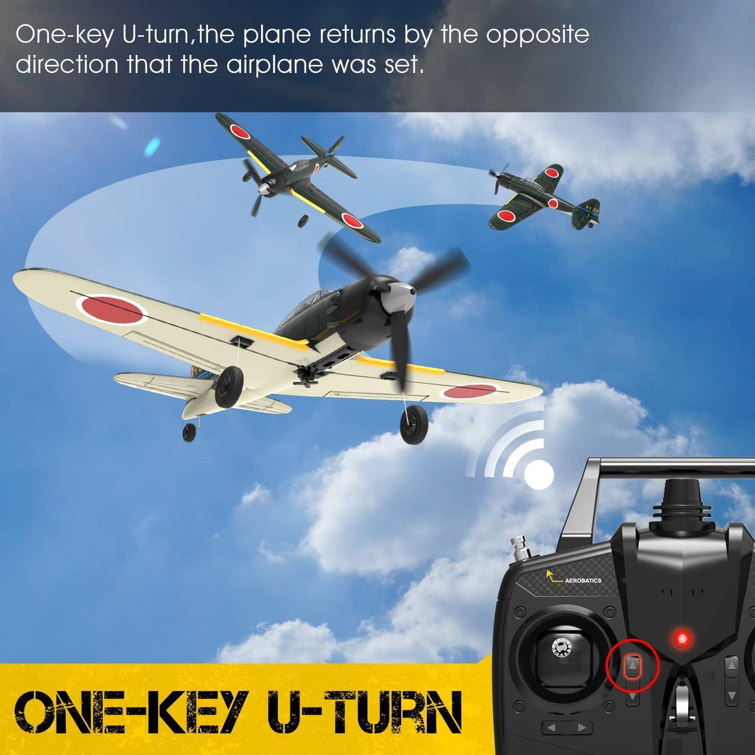 Avión RC RCSHOBBY Caza Zero 2.4GHz Estabilizador 6 Ejes