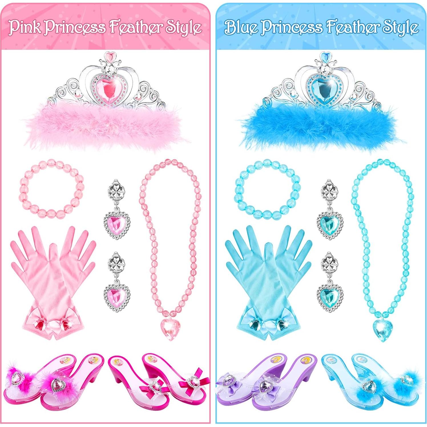 Conjunto de Princesa DISHIO con 4 Pares de Zapatos y Joyería