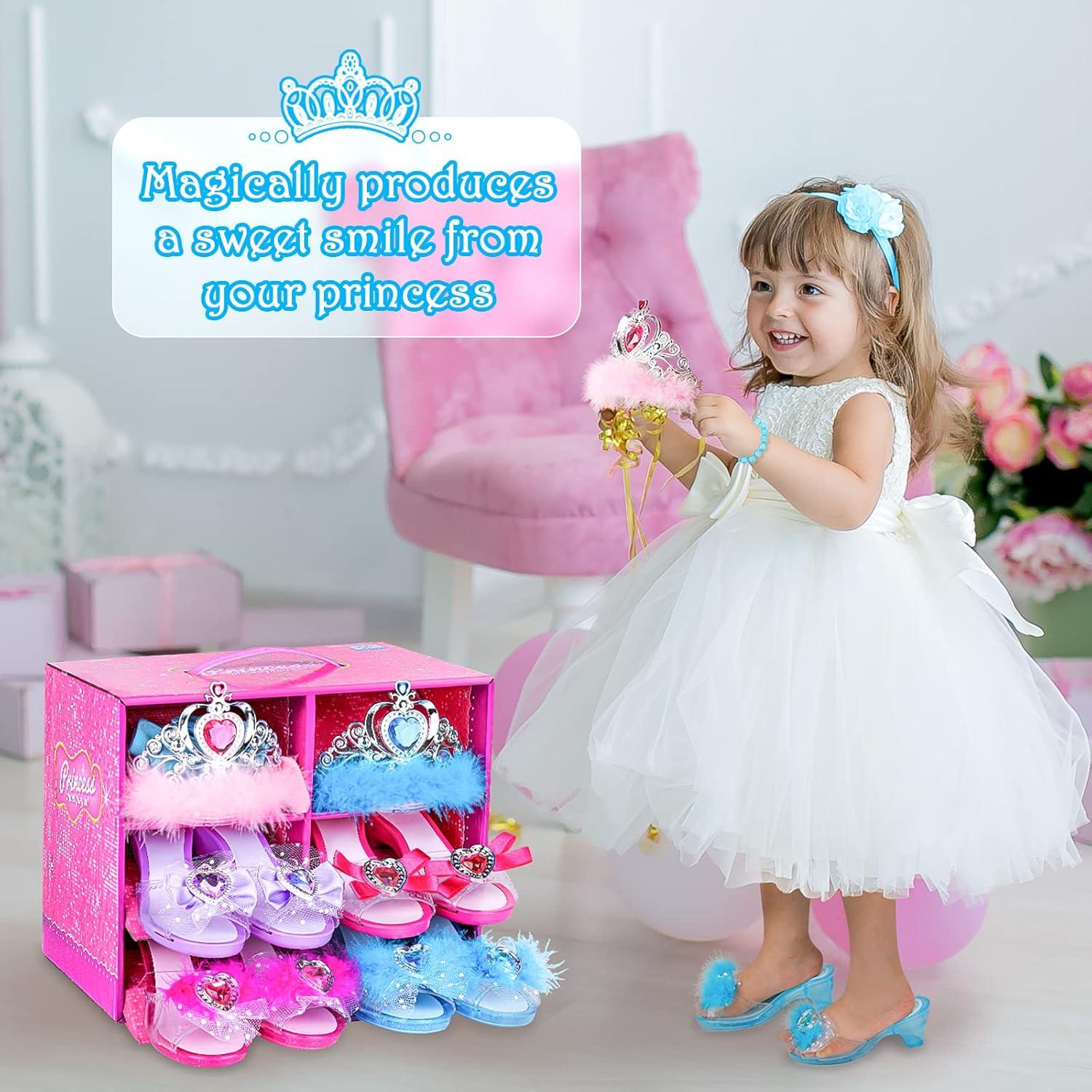 Conjunto de Princesa DISHIO con 4 Pares de Zapatos y Joyería