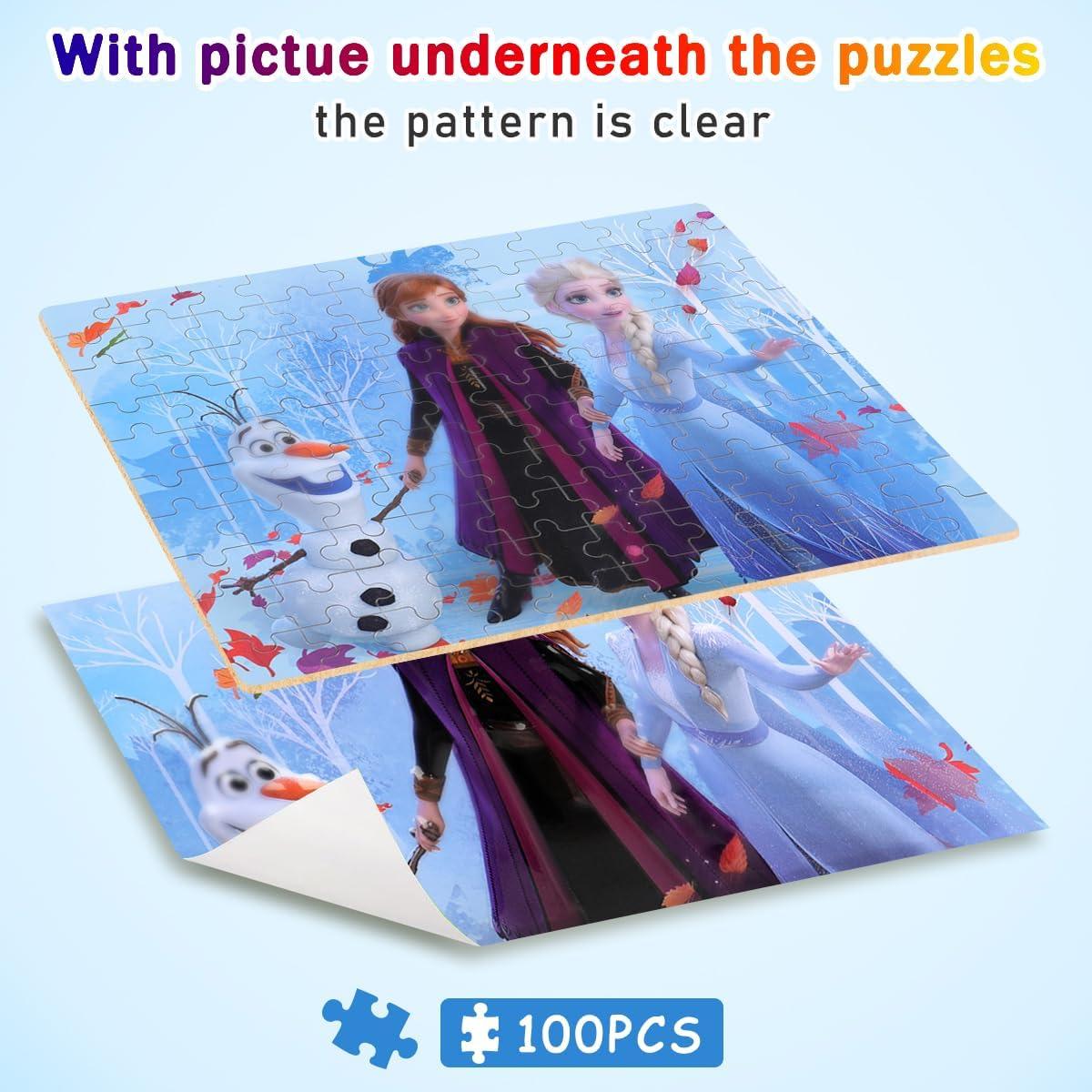 Rompecabezas de Princesa 100 Piezas Wieewg 22.6x28.6 cm