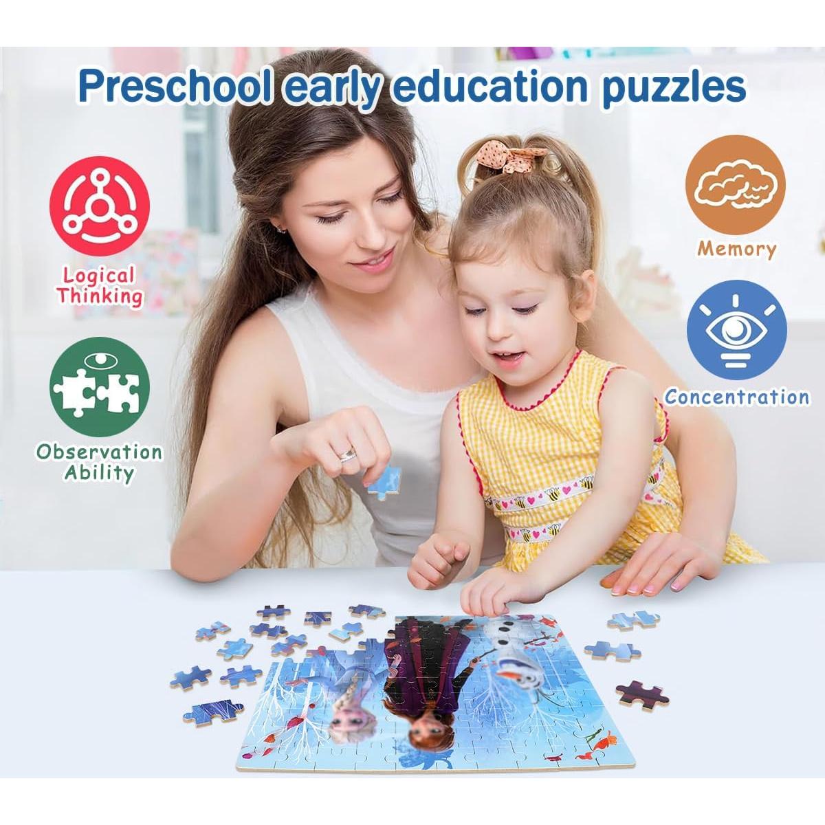 Rompecabezas de Princesa 100 Piezas Wieewg 22.6x28.6 cm