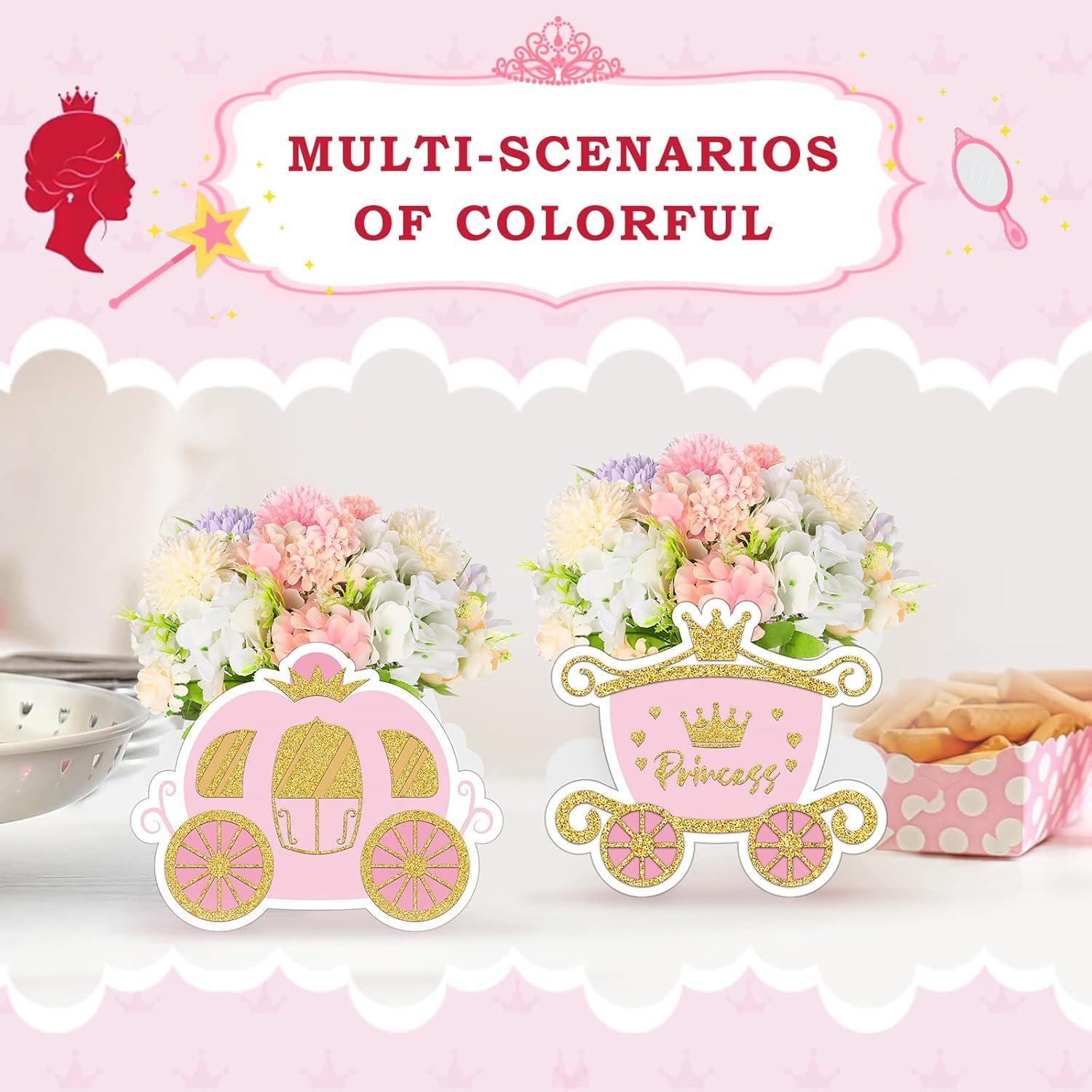 6 Cajas de Golosinas Princesa Teling Carroza Rosa 14x12x10cm