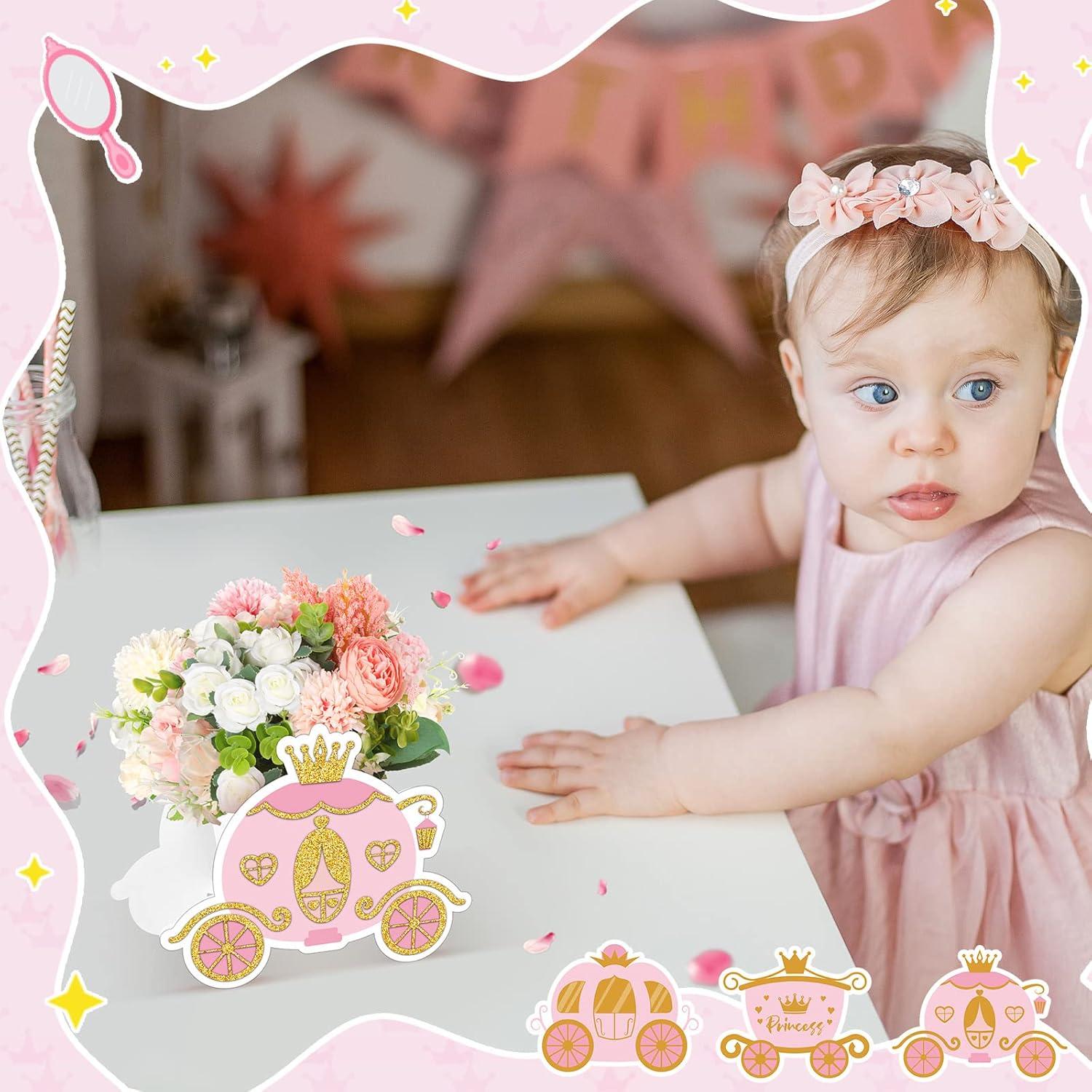 6 Cajas de Golosinas Princesa Teling Carroza Rosa 14x12x10cm