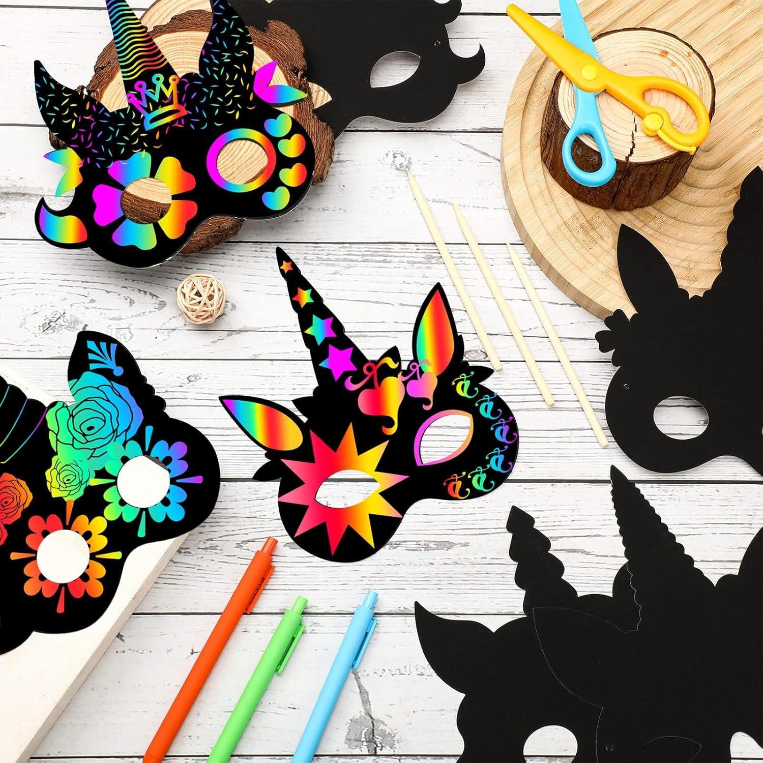 48 Tarjetas de Rascar Unicornio Sratte - Manualidades DIY Arcoíris