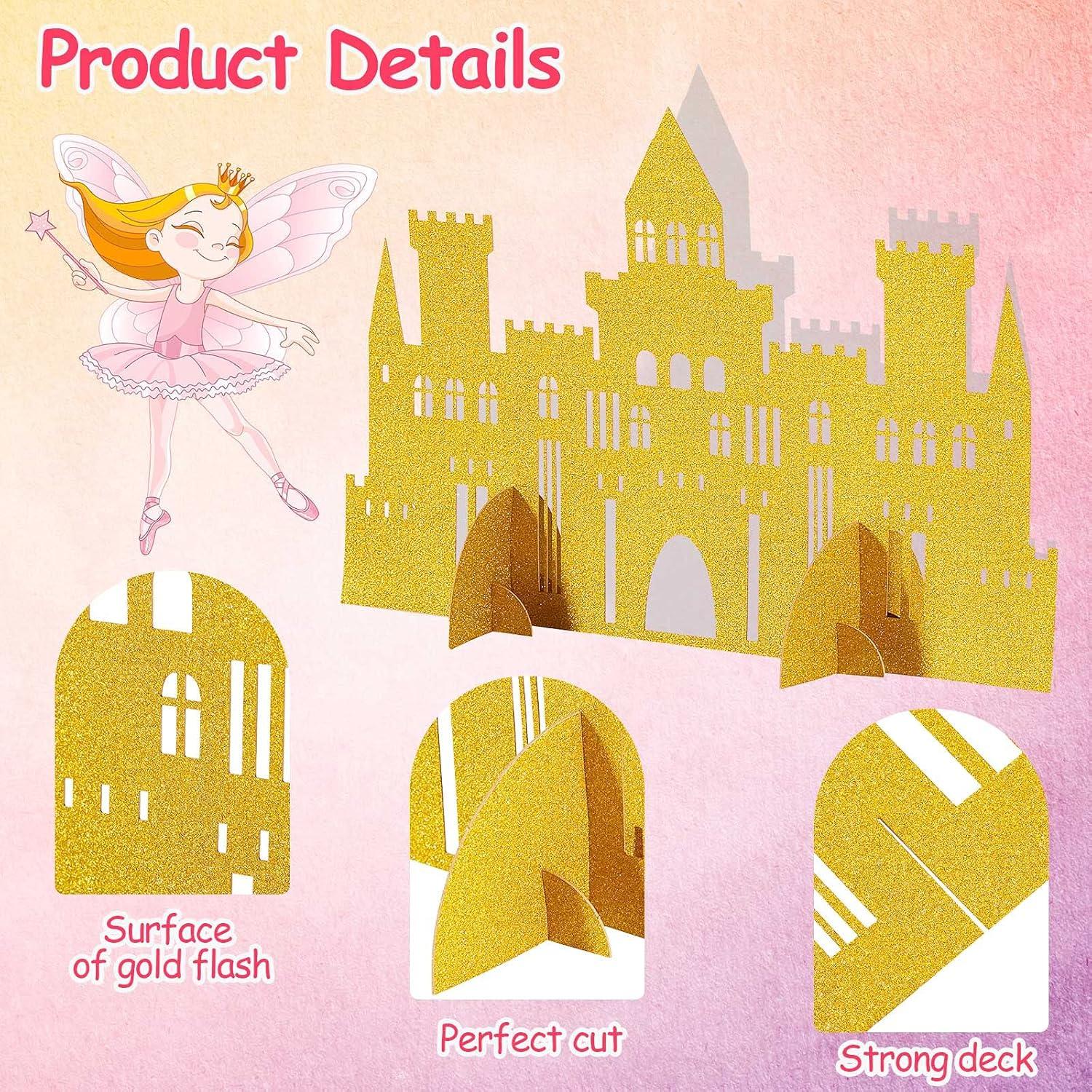 Centro de Mesa Castillo Dorado Tenare - 8 Piezas Decorativas