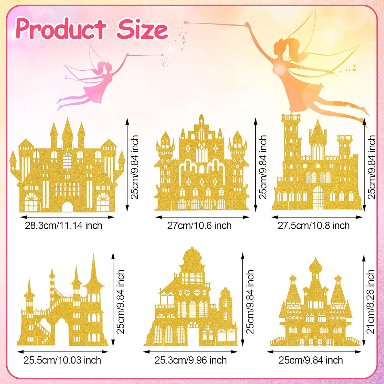 Centro de Mesa Castillo Dorado Tenare - 8 Piezas Decorativas