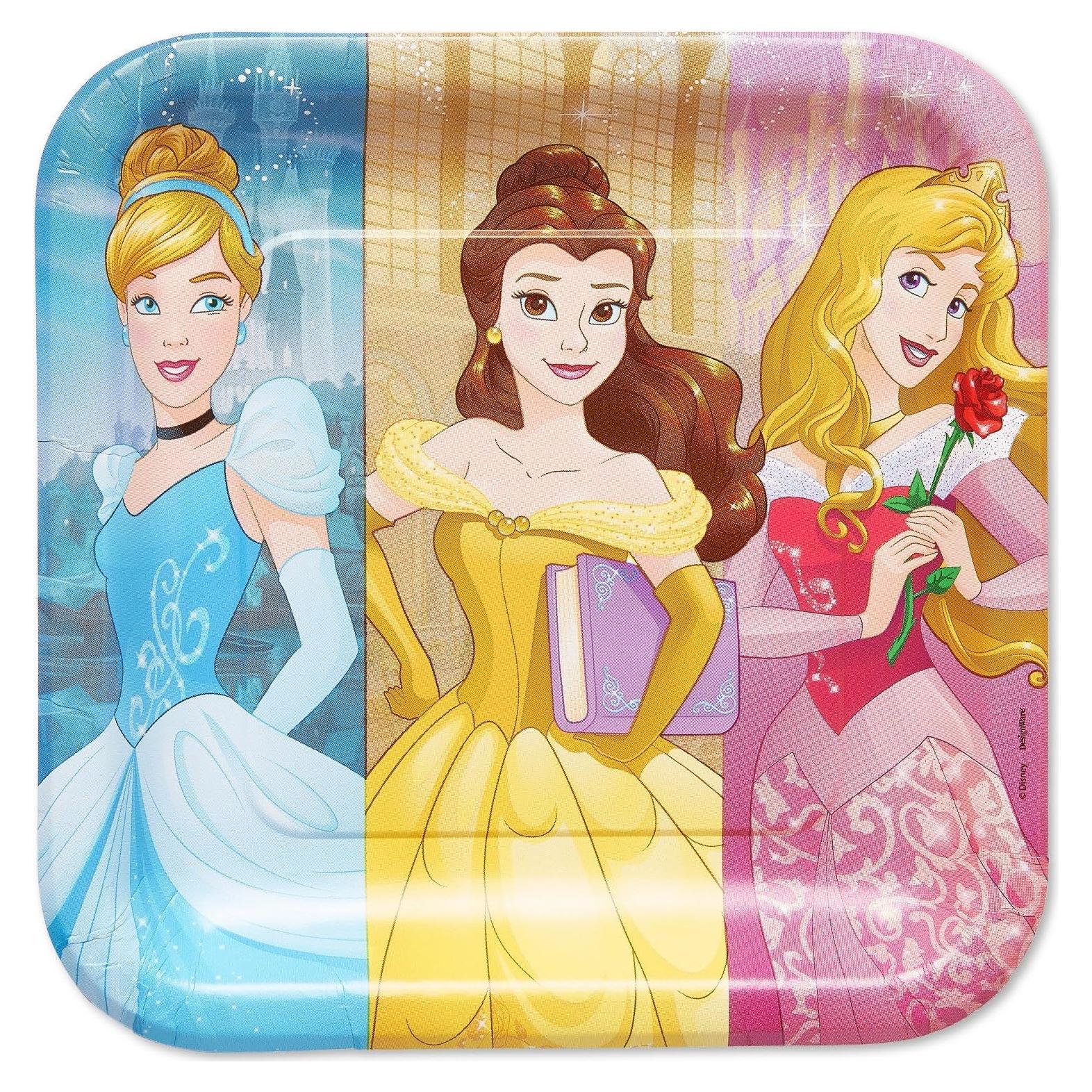 Platos de Papel Princesa Disney Amscan 23 cm - Paquete de 8