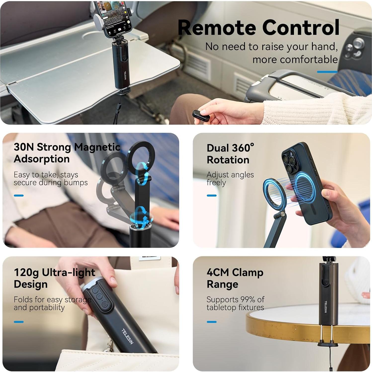 Soporte Magnético para Teléfono TELESIN 360° Manos Libres