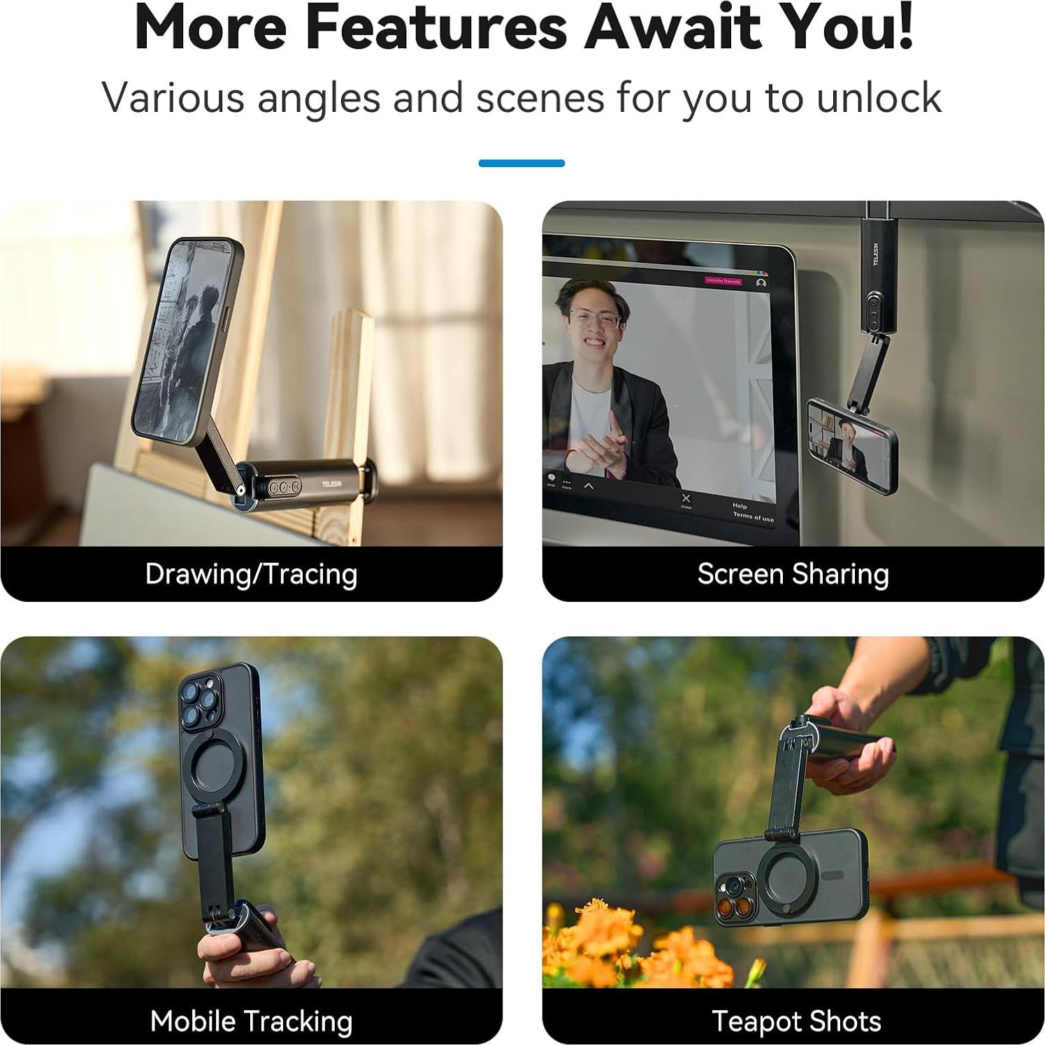Soporte Magnético para Teléfono TELESIN 360° Manos Libres