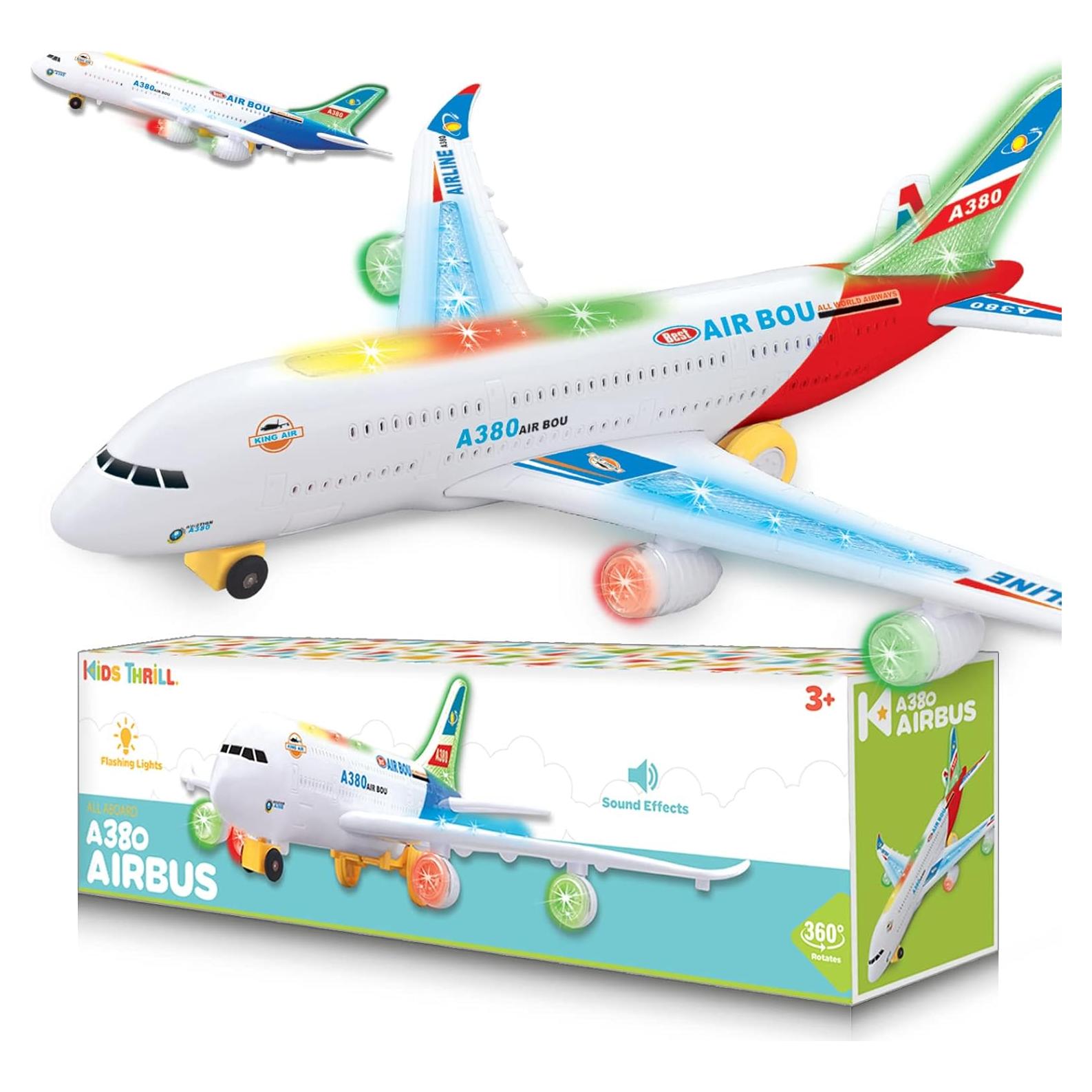 Juguete de avión Kidsthrill A380 con luces y sonidos