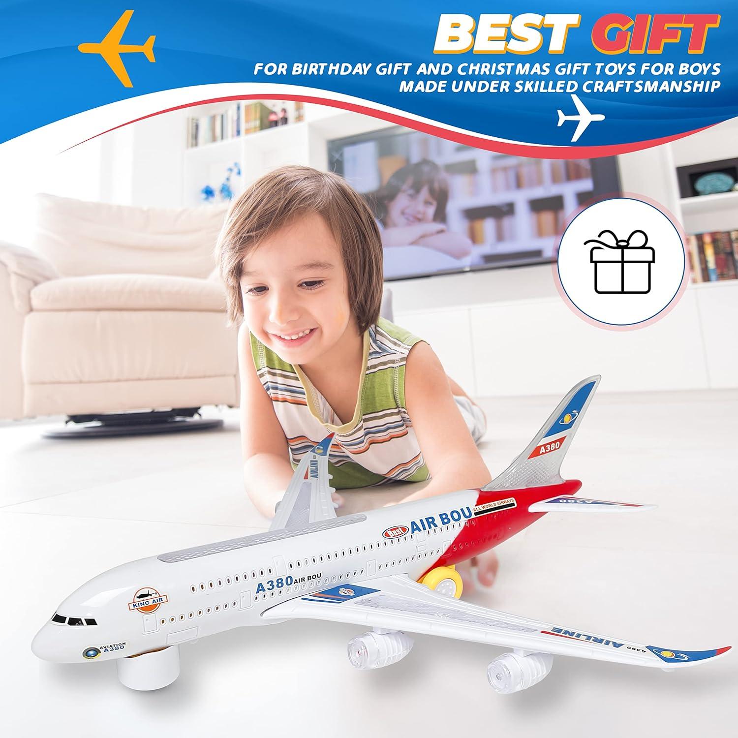 Juguete de avión Kidsthrill A380 con luces y sonidos