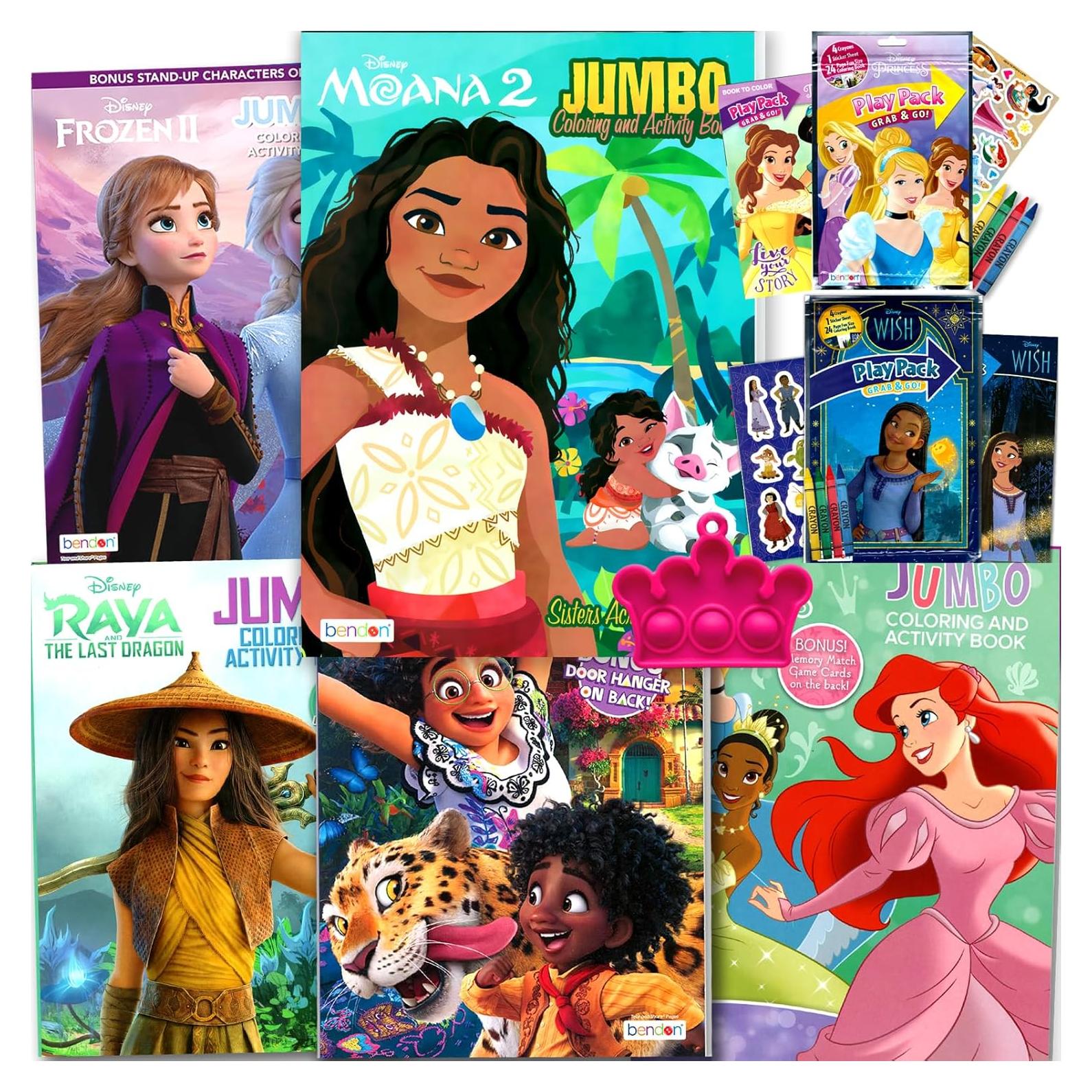 Set de Libros para Colorear Princesas Disney Bendon - 5 Libros y Juegos
