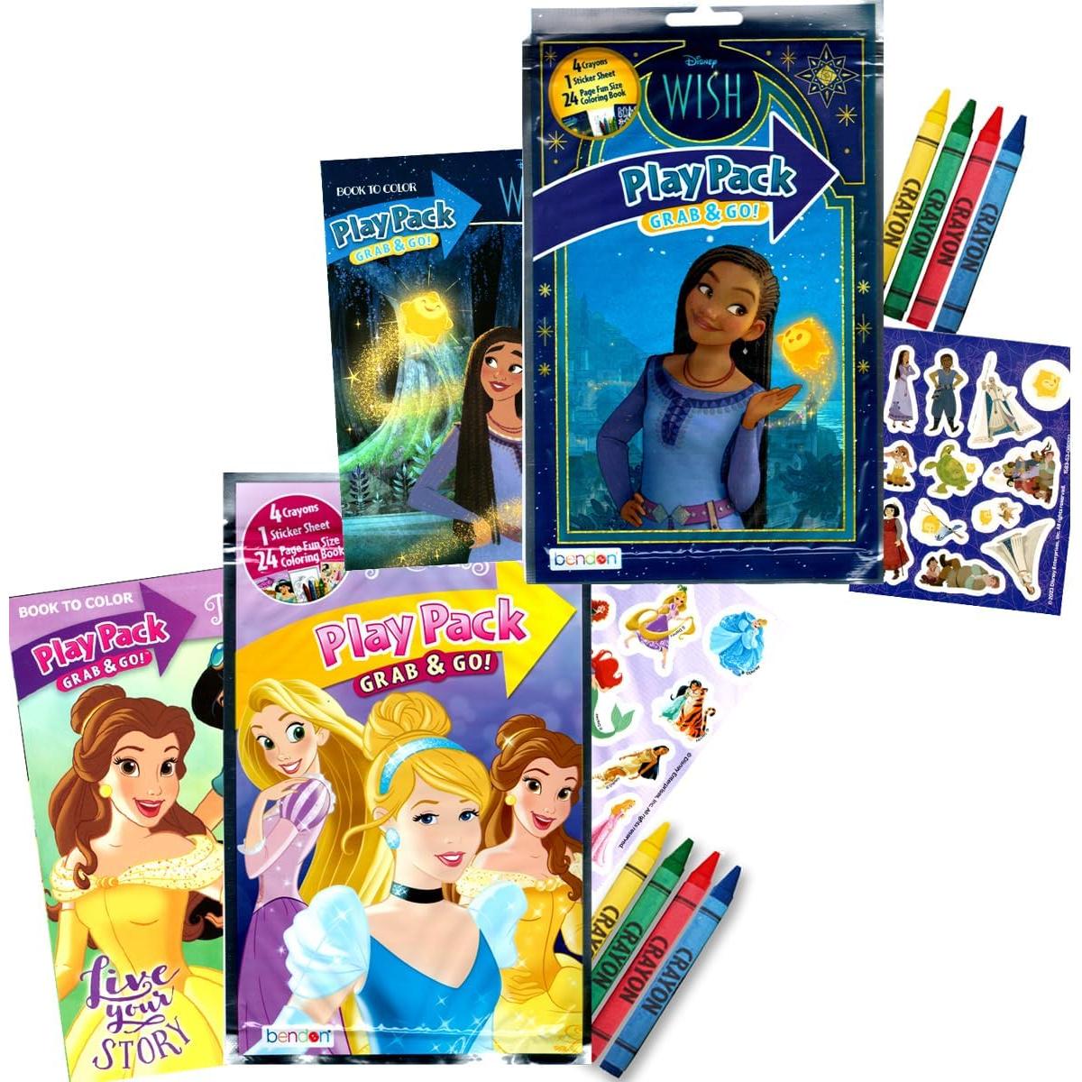 Set de Libros para Colorear Princesas Disney Bendon - 5 Libros y Juegos