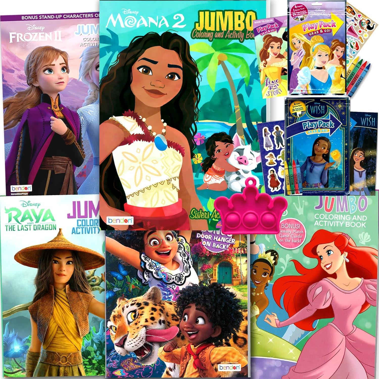 Set de Libros para Colorear Princesas Disney Bendon - 5 Libros y Juegos
