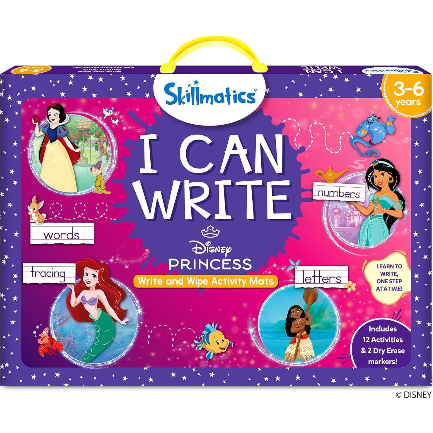 Skillmatics Puedo Escribir Princesas Disney - Kit Educativo 3-6 Años