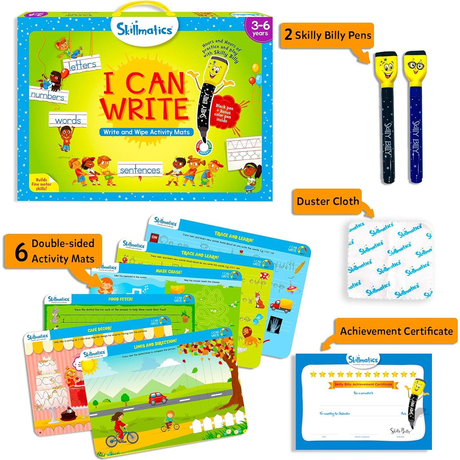 Skillmatics Puedo Escribir Princesas Disney - Kit Educativo 3-6 Años