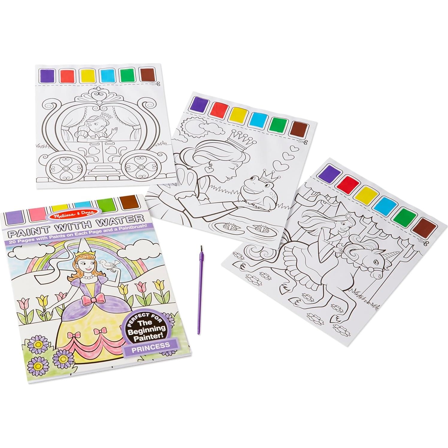 Kit de Pintura con Agua Melissa & Doug Princesa 20 Páginas