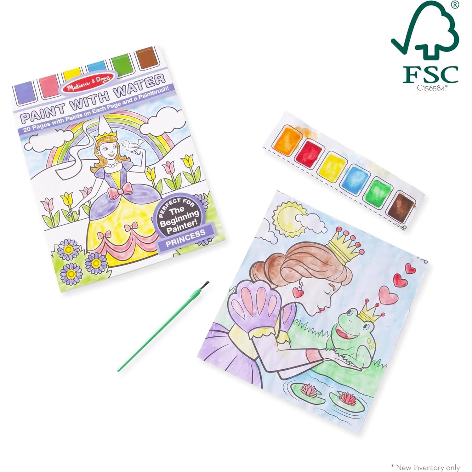 Kit de Pintura con Agua Melissa & Doug Princesa 20 Páginas