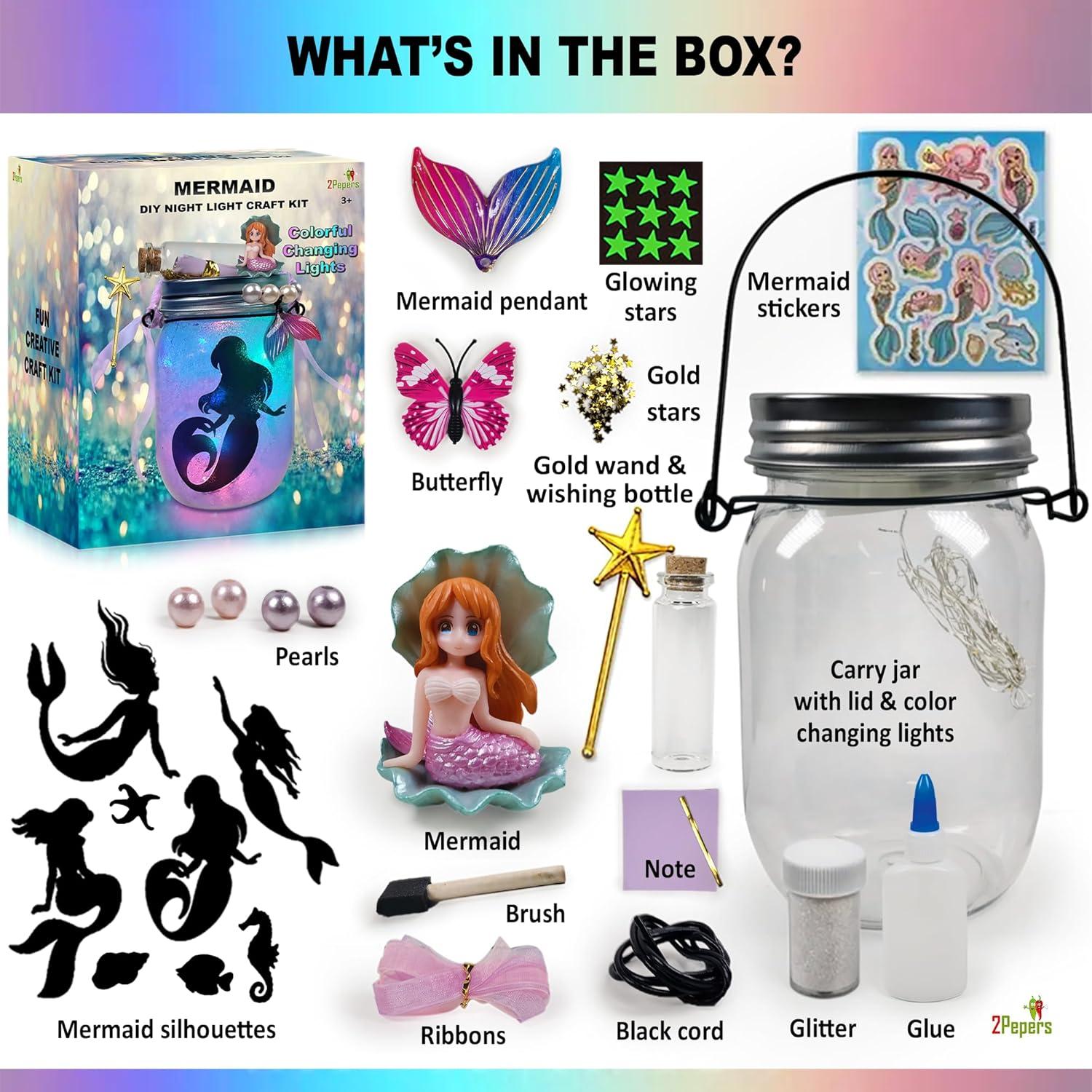 Kit de Manualidades Luz Nocturna Sirena 2Pepers - DIY para Niñas