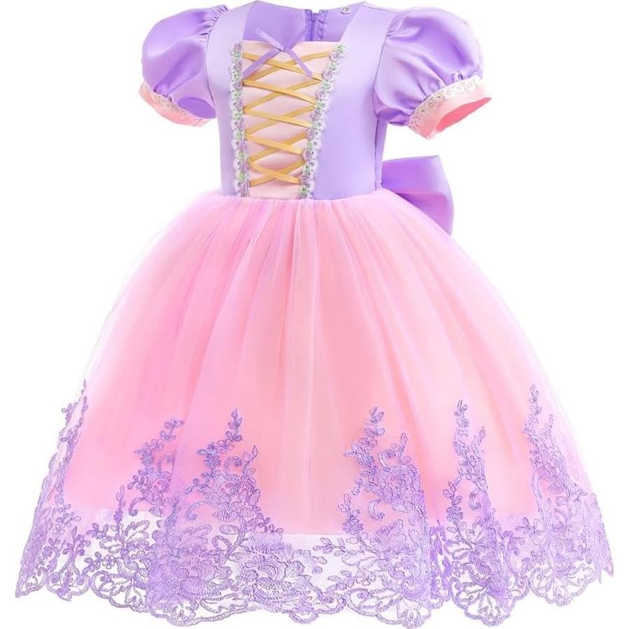 Vestido de Princesa Larga Trenza Dressy Daisy 18-24 meses Púrpura