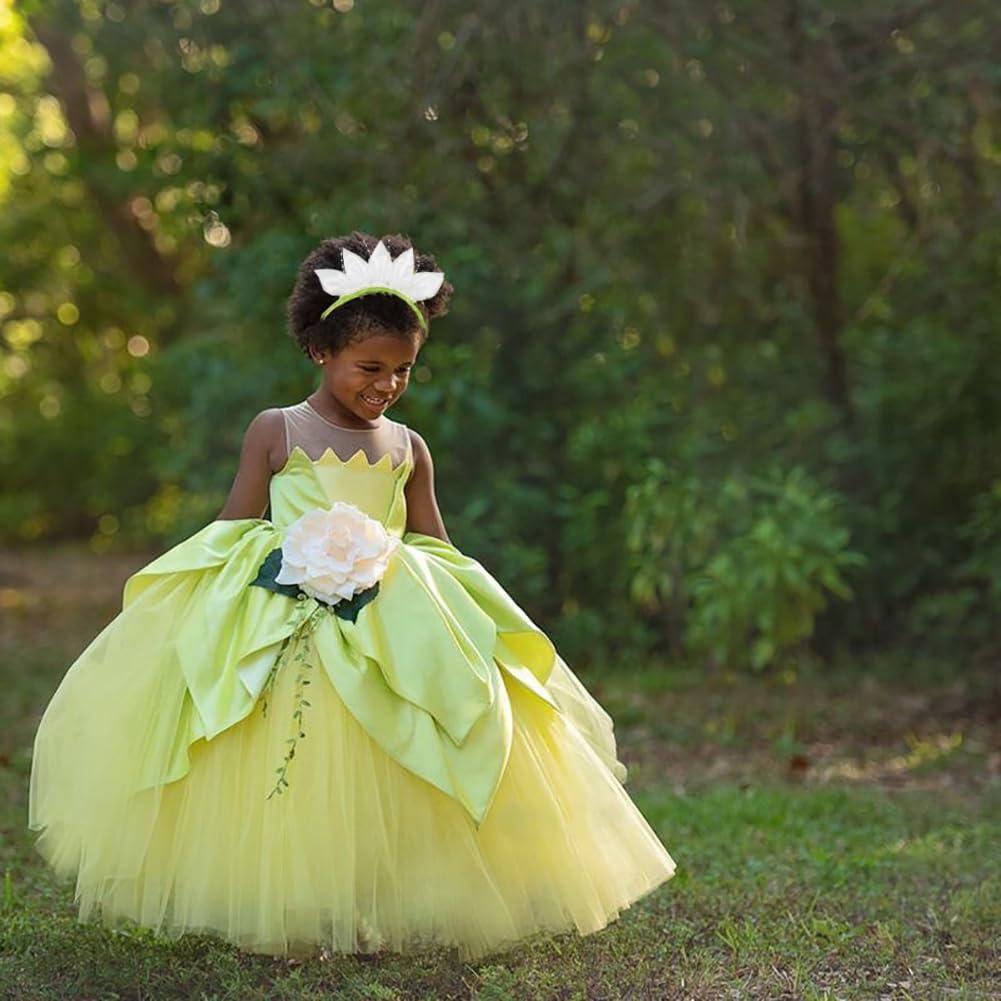 Accesorios de disfraz princesa Tiana Yosbabe para niñas