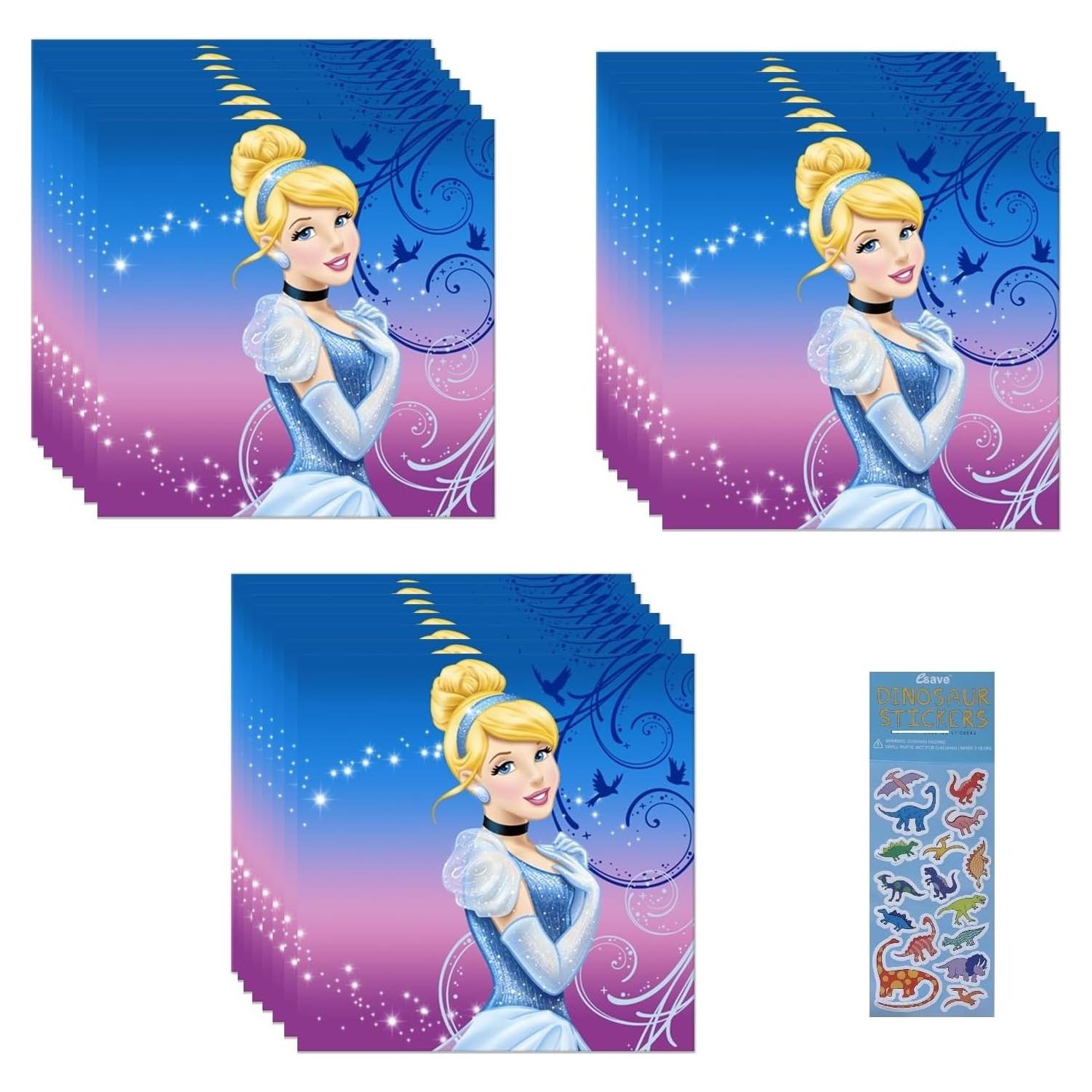 Suministros Fiesta Cumpleaños Cenicienta Amscan 48 Servilletas