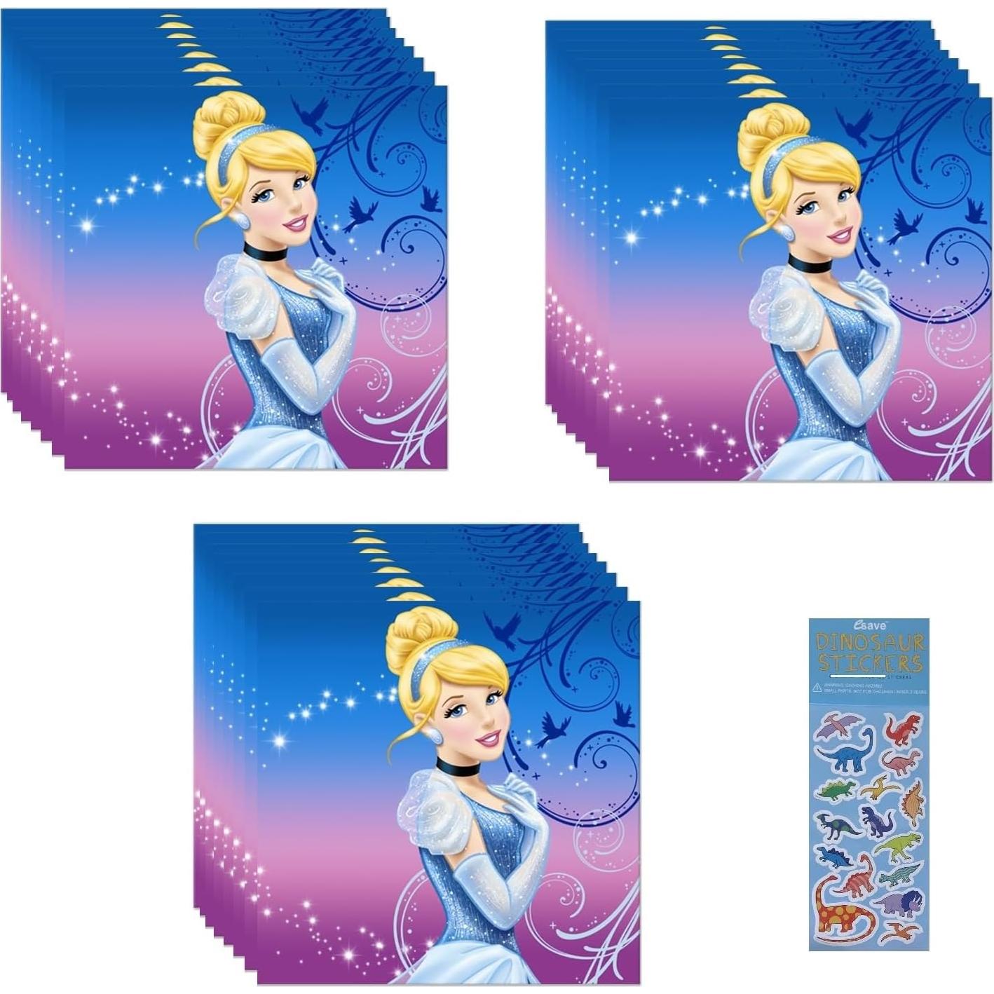 Suministros Fiesta Cumpleaños Cenicienta Amscan 48 Servilletas