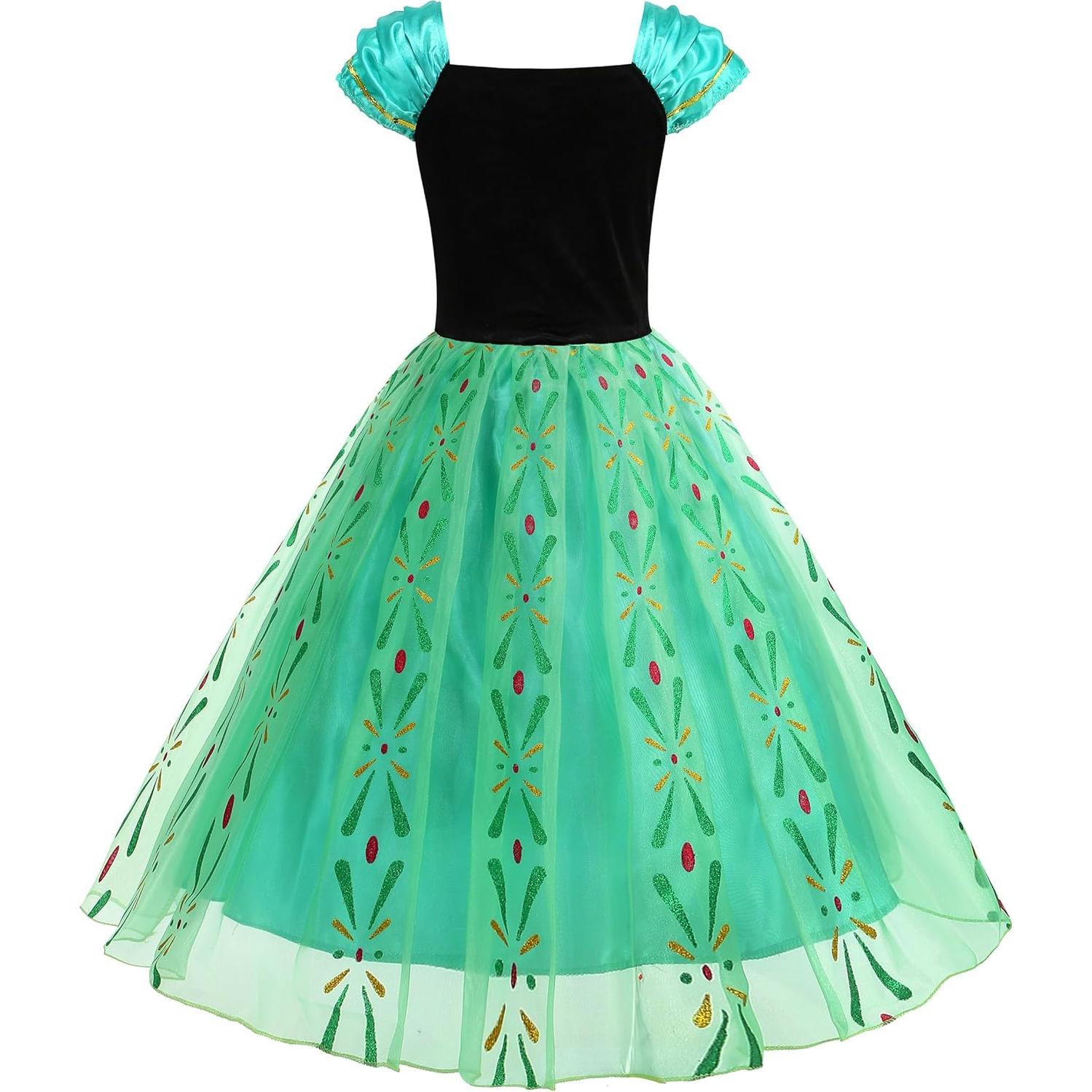 Disfraz de Princesa Verde Deluxe para Niñas 4-5 Años