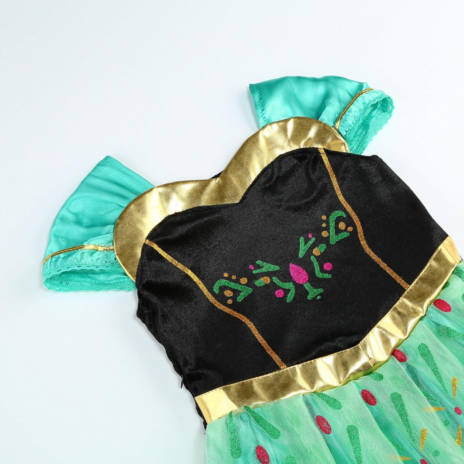 Disfraz de Princesa Verde Deluxe para Niñas 4-5 Años