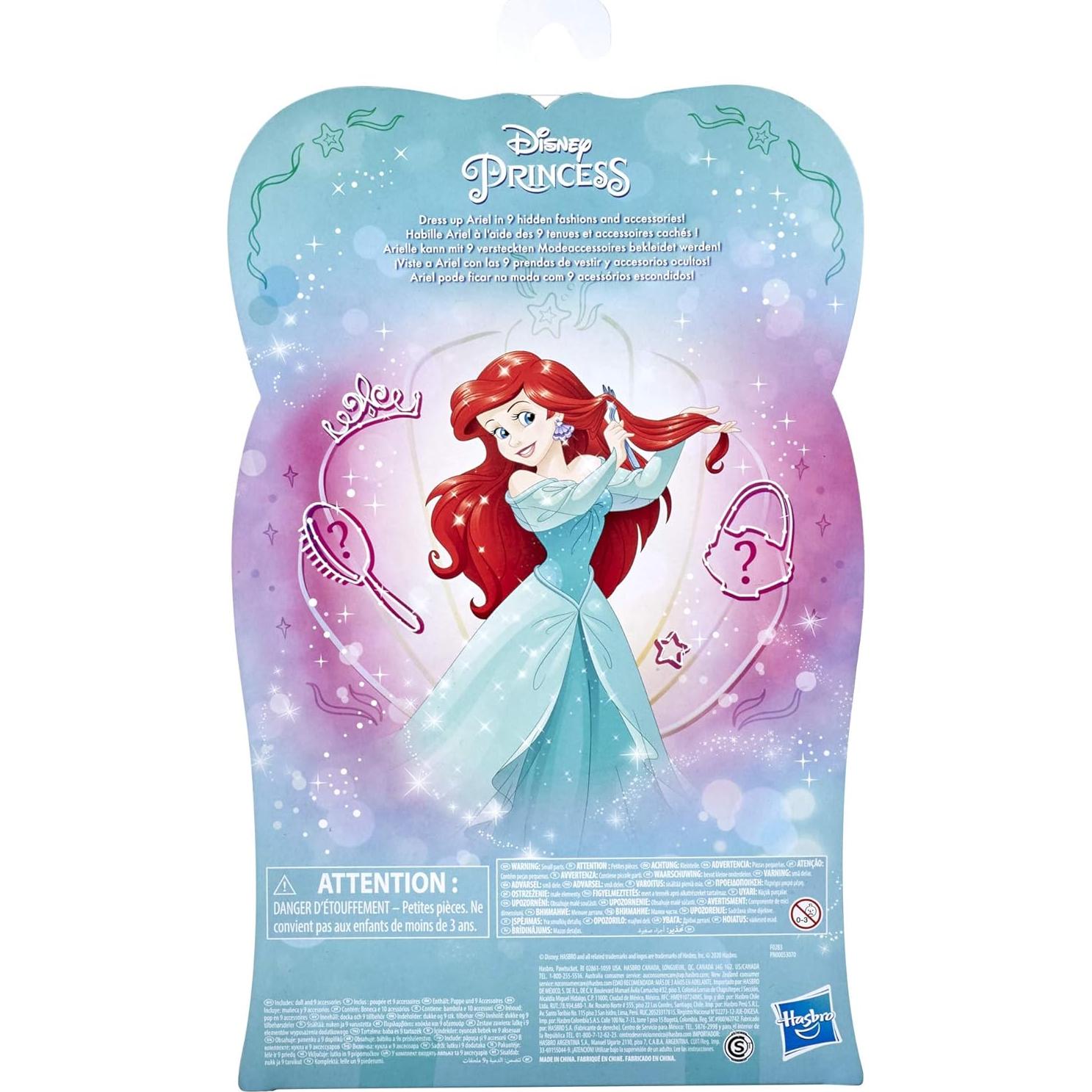 Muñeca de Moda Ariel Sorpresa Hasbro con 10 Accesorios