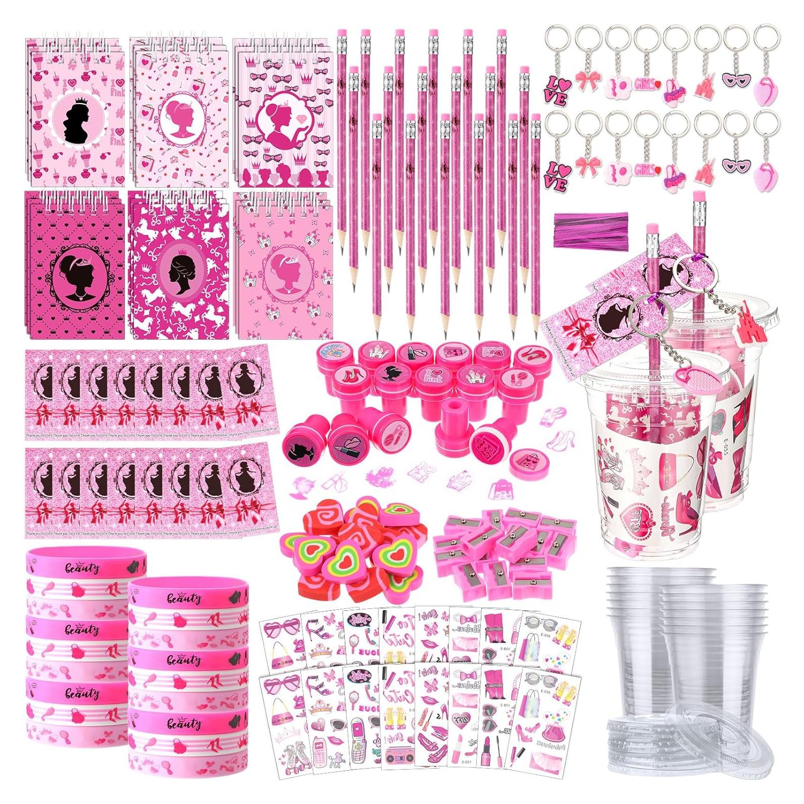 Set de Papelería Escolar Colarr 161 Pcs Niña Rosa Fiesta