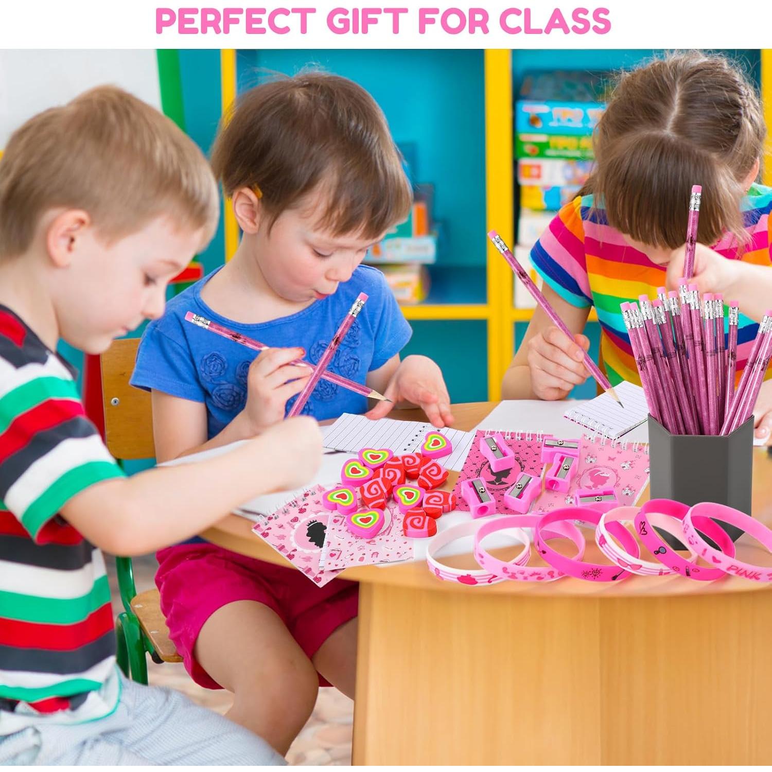 Set de Papelería Escolar Colarr 161 Pcs Niña Rosa Fiesta