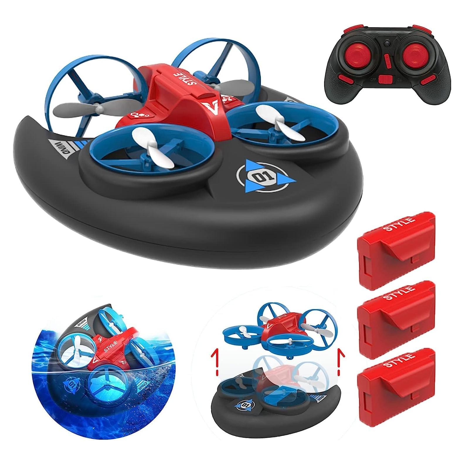 Dron RC AIROKA H101 3 en 1 para agua, tierra y aire